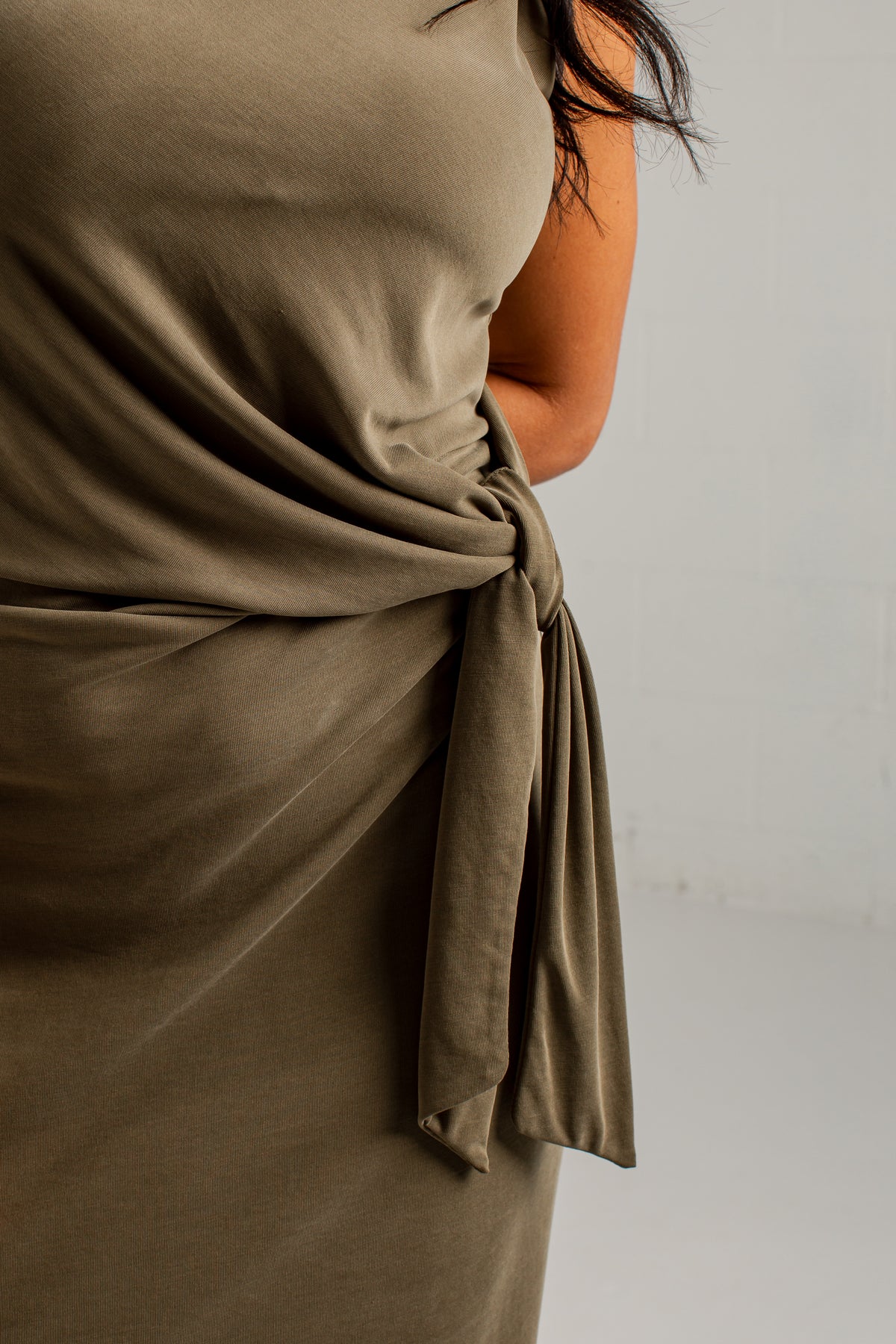 An Evening Away Draped Maxi Dress