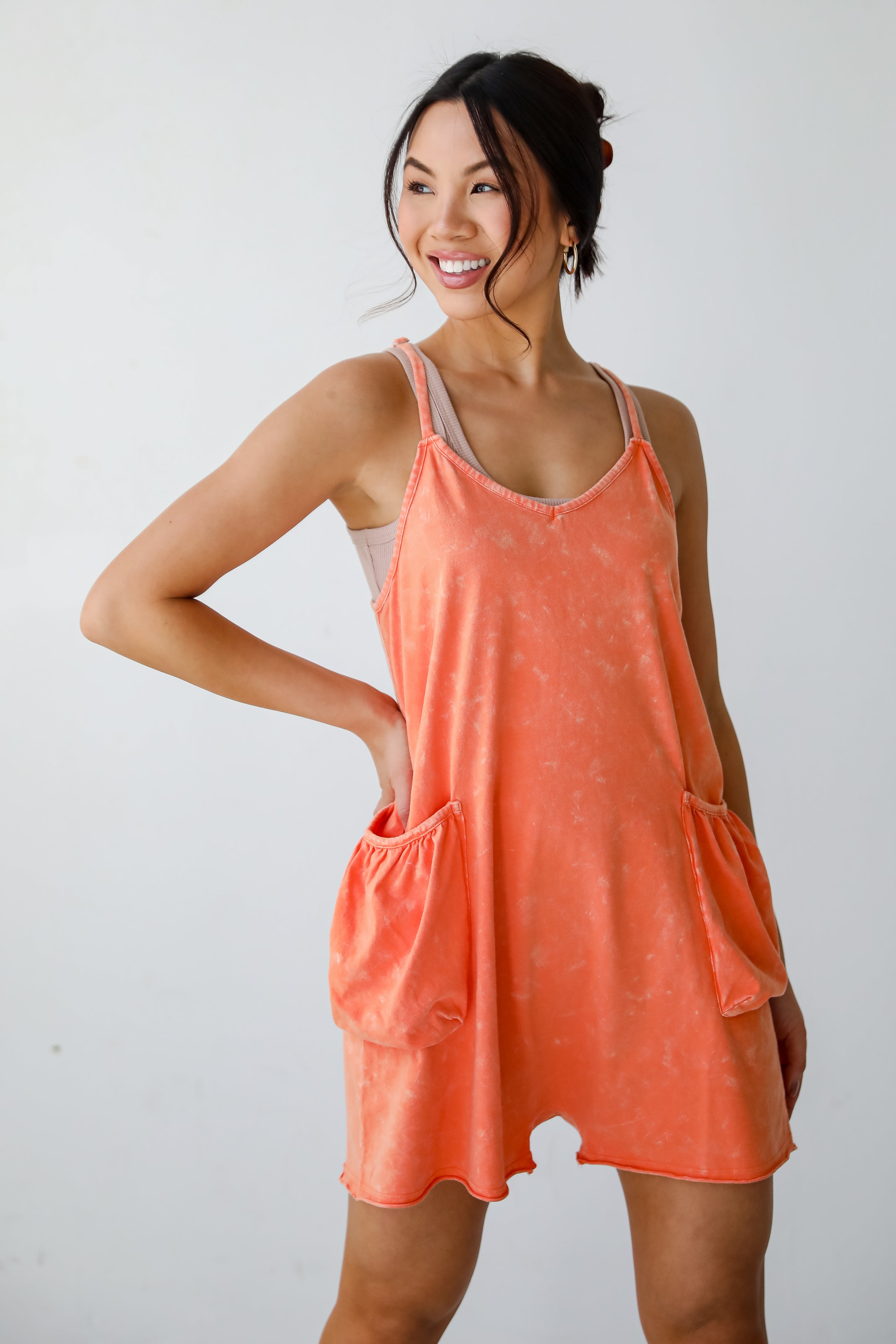 Relaxed Perfection Acid Washed Romper