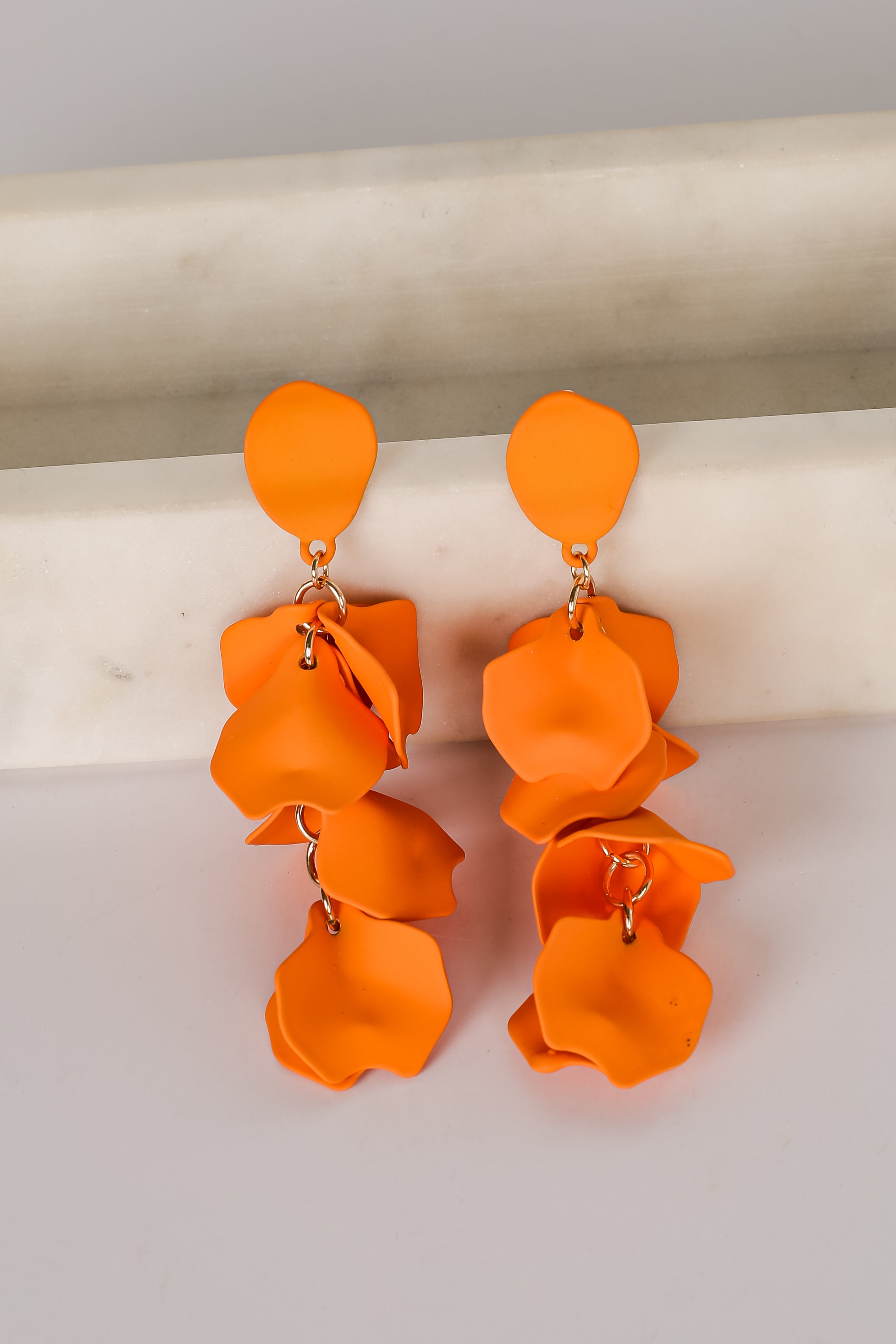 Dorothy Orange Statement Earrings