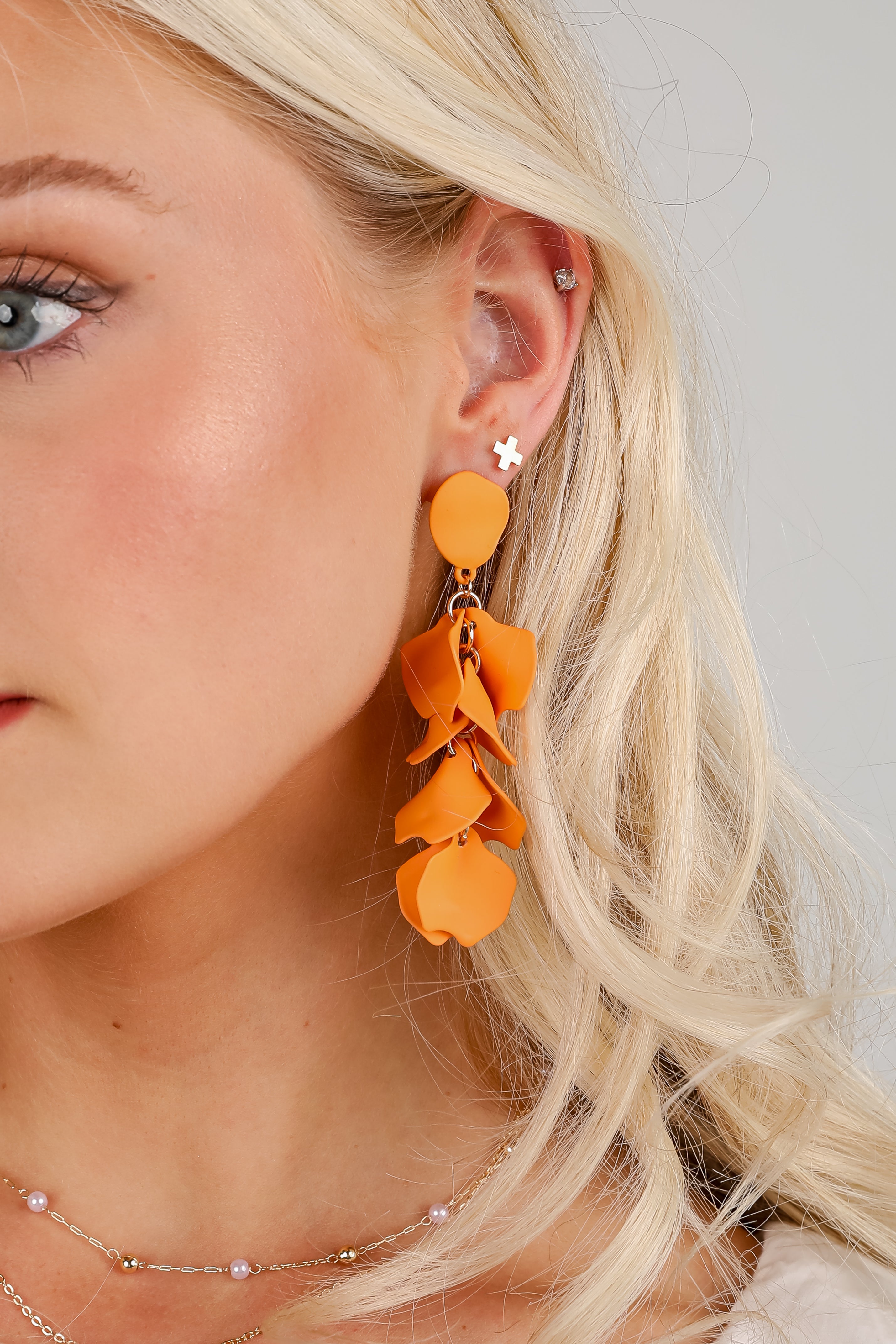 Dorothy Orange Statement Earrings