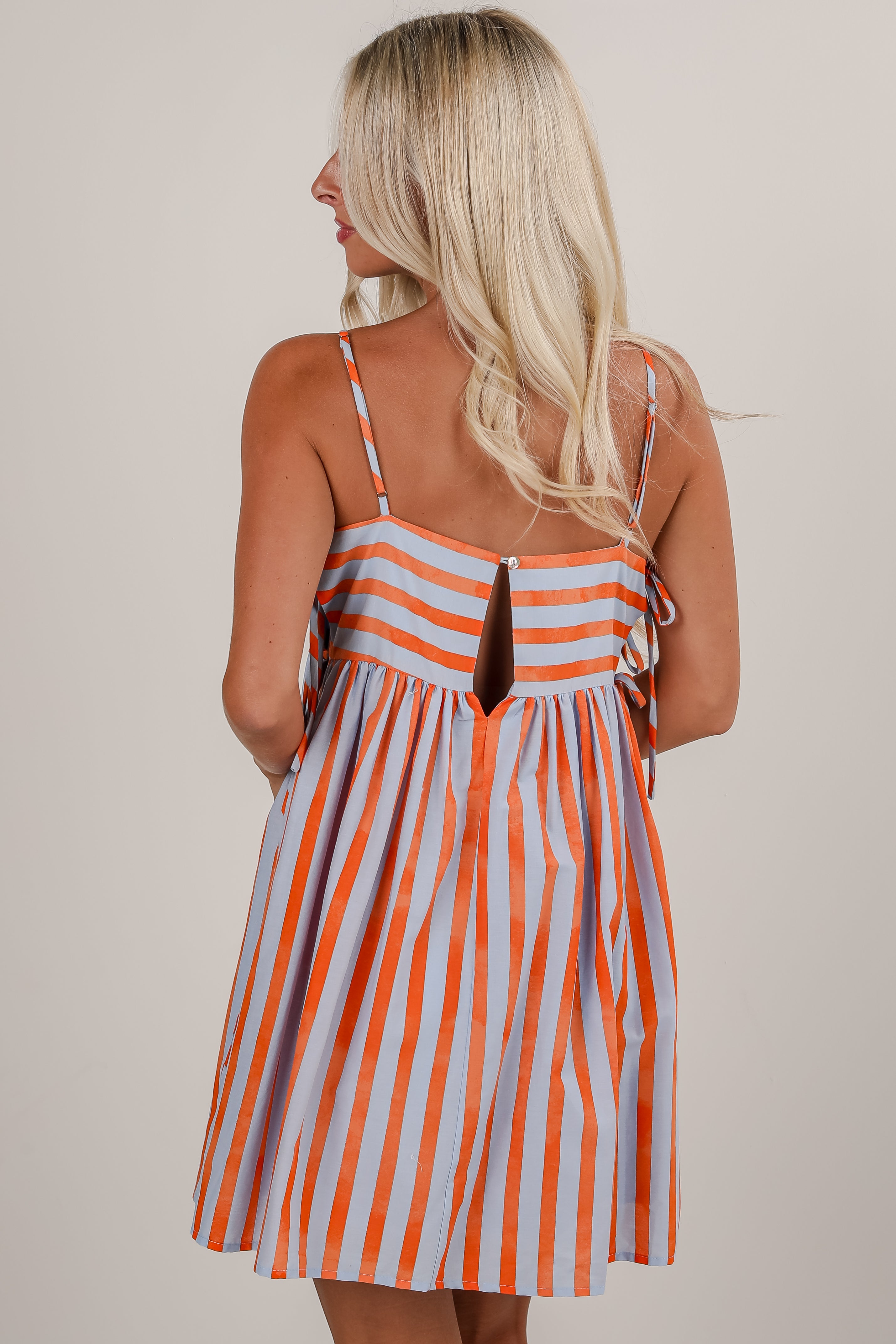 All You Have Orange Striped Mini Dress