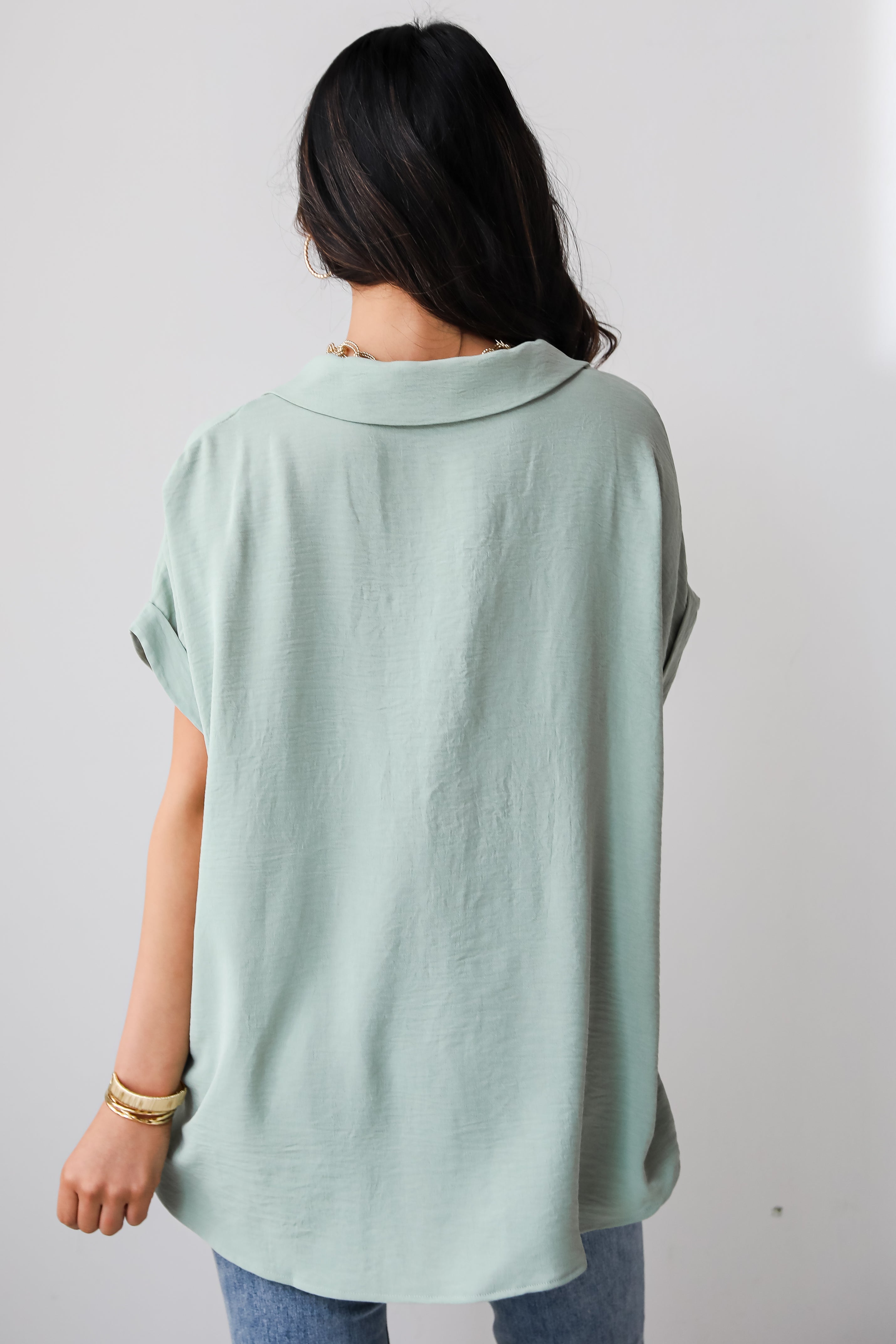 casual sage Blouse