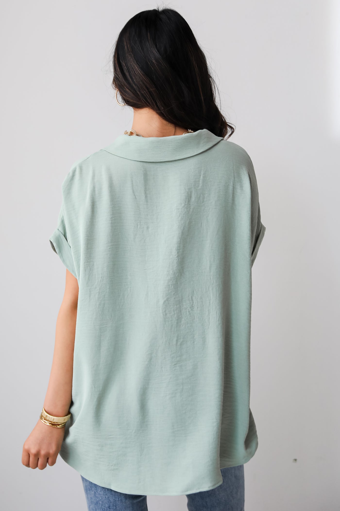 casual sage  Blouse