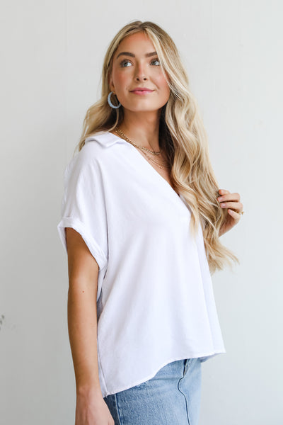 casual white Blouse
