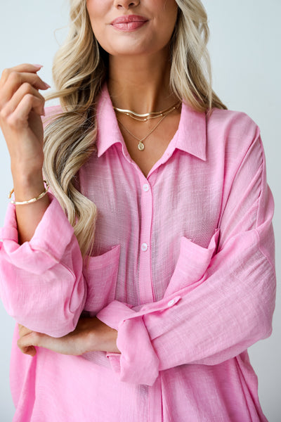 Kelsey Oversized Button-Up Blouse