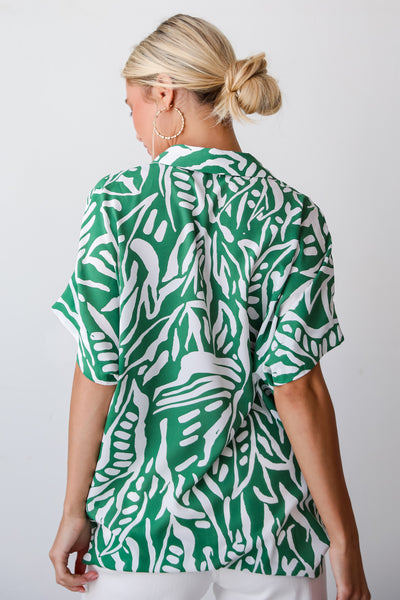 flowy green Oversized Blouse in green from Dress Up