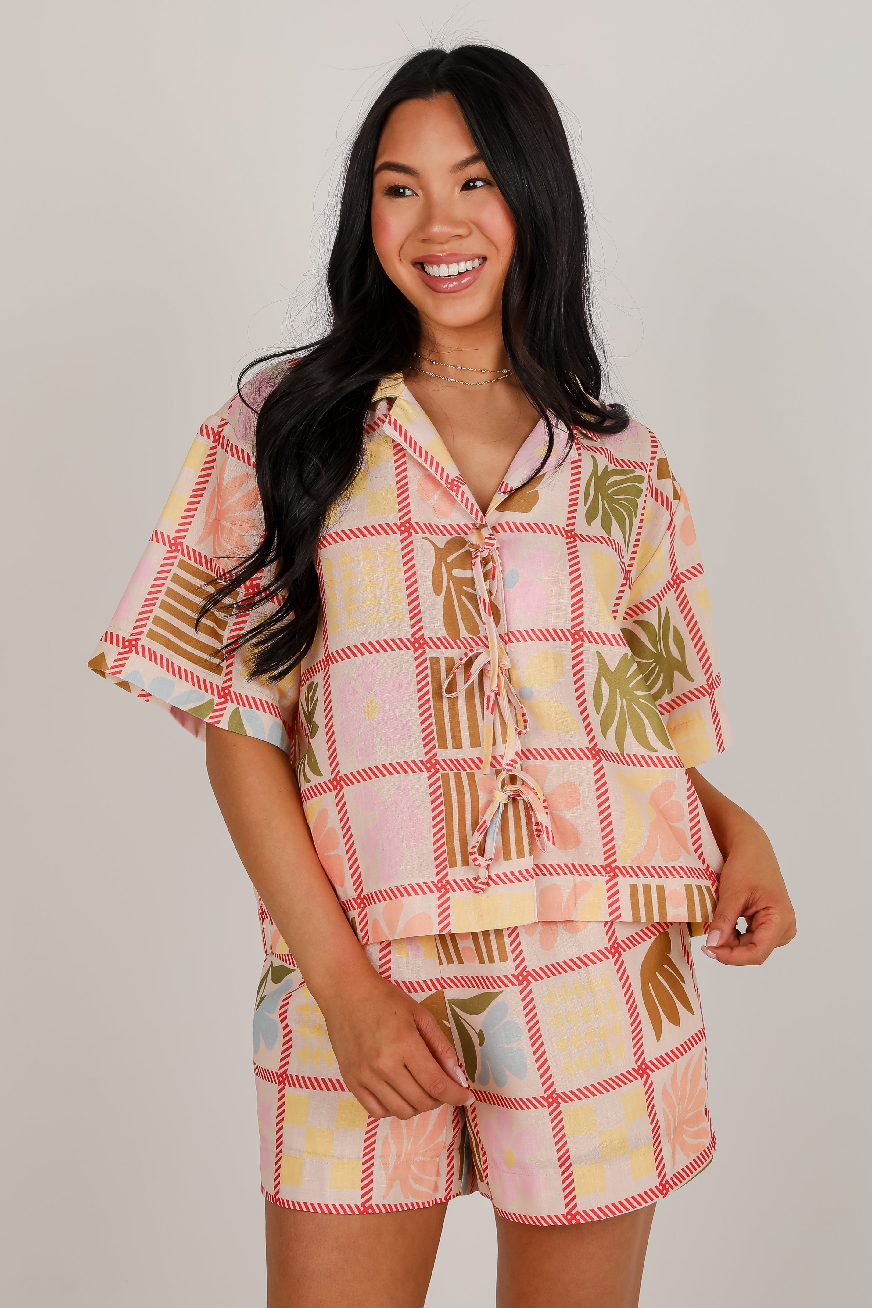 Island In The Sun Peach Blouse