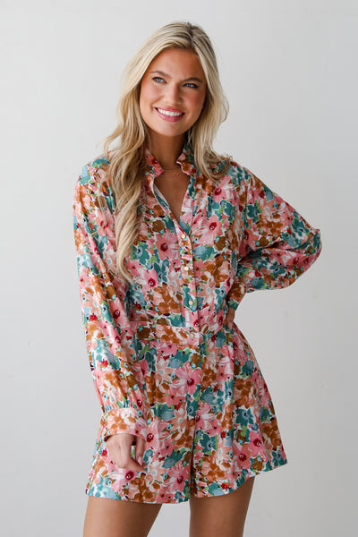 Most Beautiful Day Pink Floral Maxi Dress Romper
