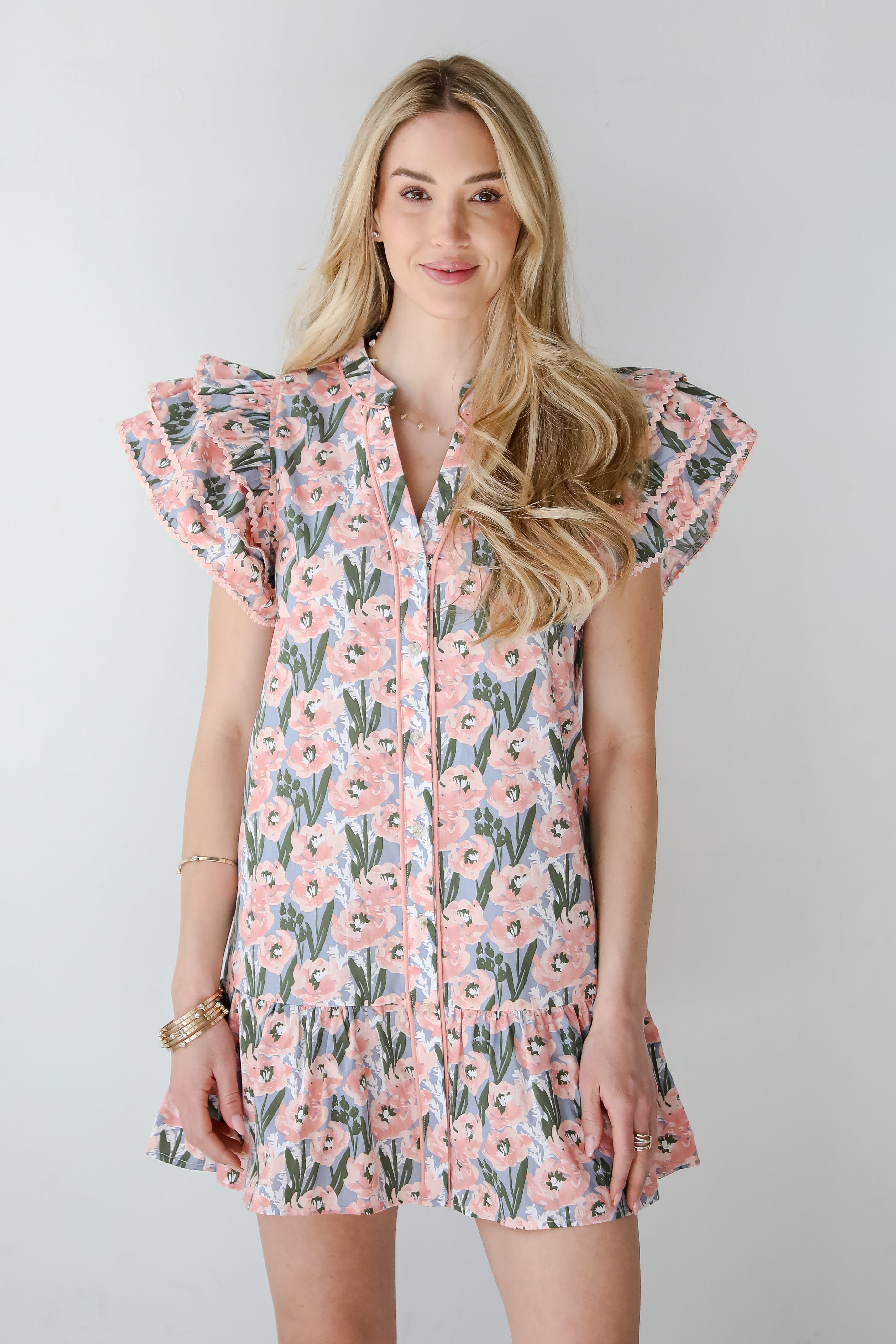 Playfully Posh Floral Mini Dress