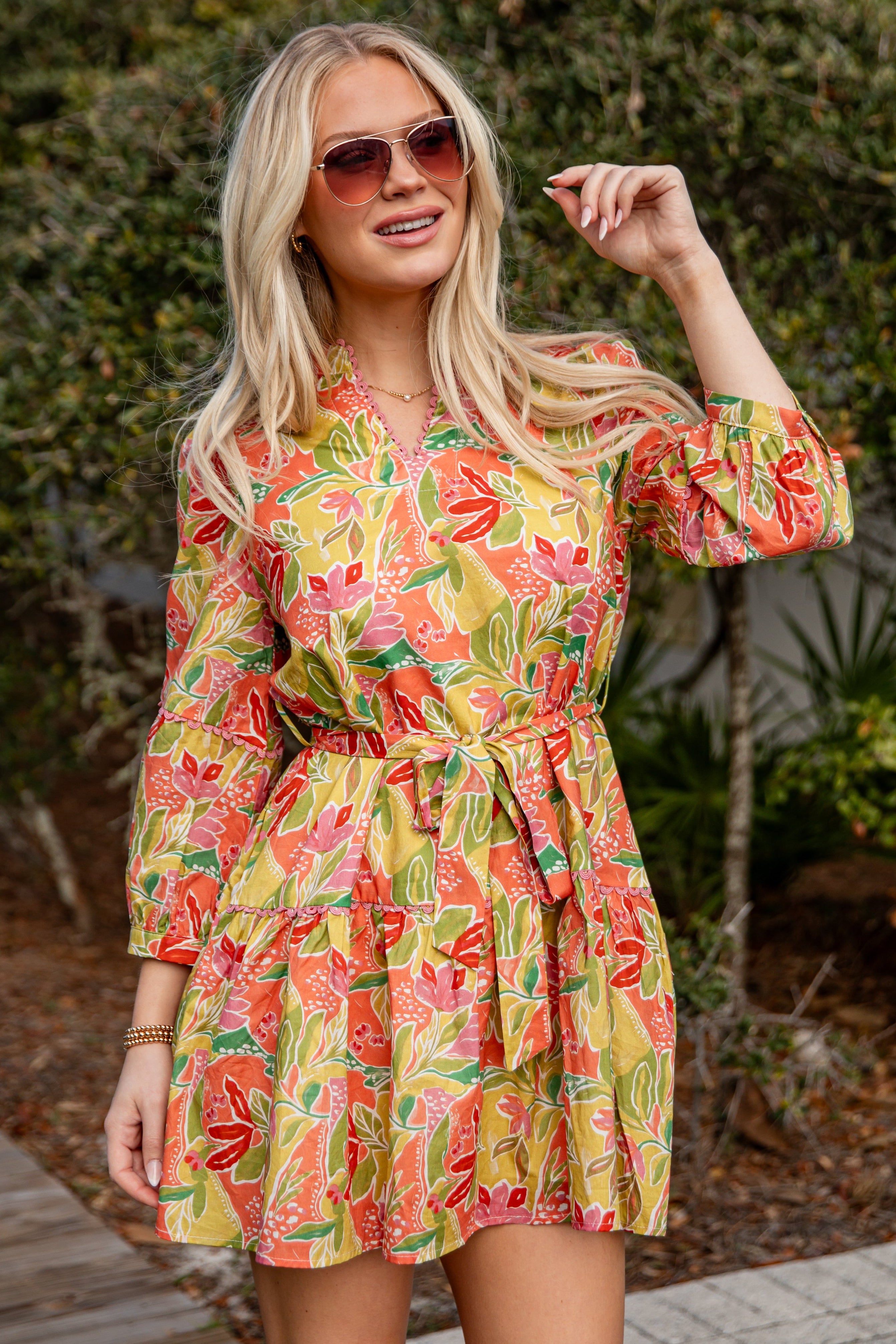 Pink Floral Reverie Mini Dress | Trendy Women's Dresses | ShopDressUp Pink / X-Large Pink Floral Reverie Mini Dress | Trendy Women's Dresses | ShopDressUp Pink / X-Large