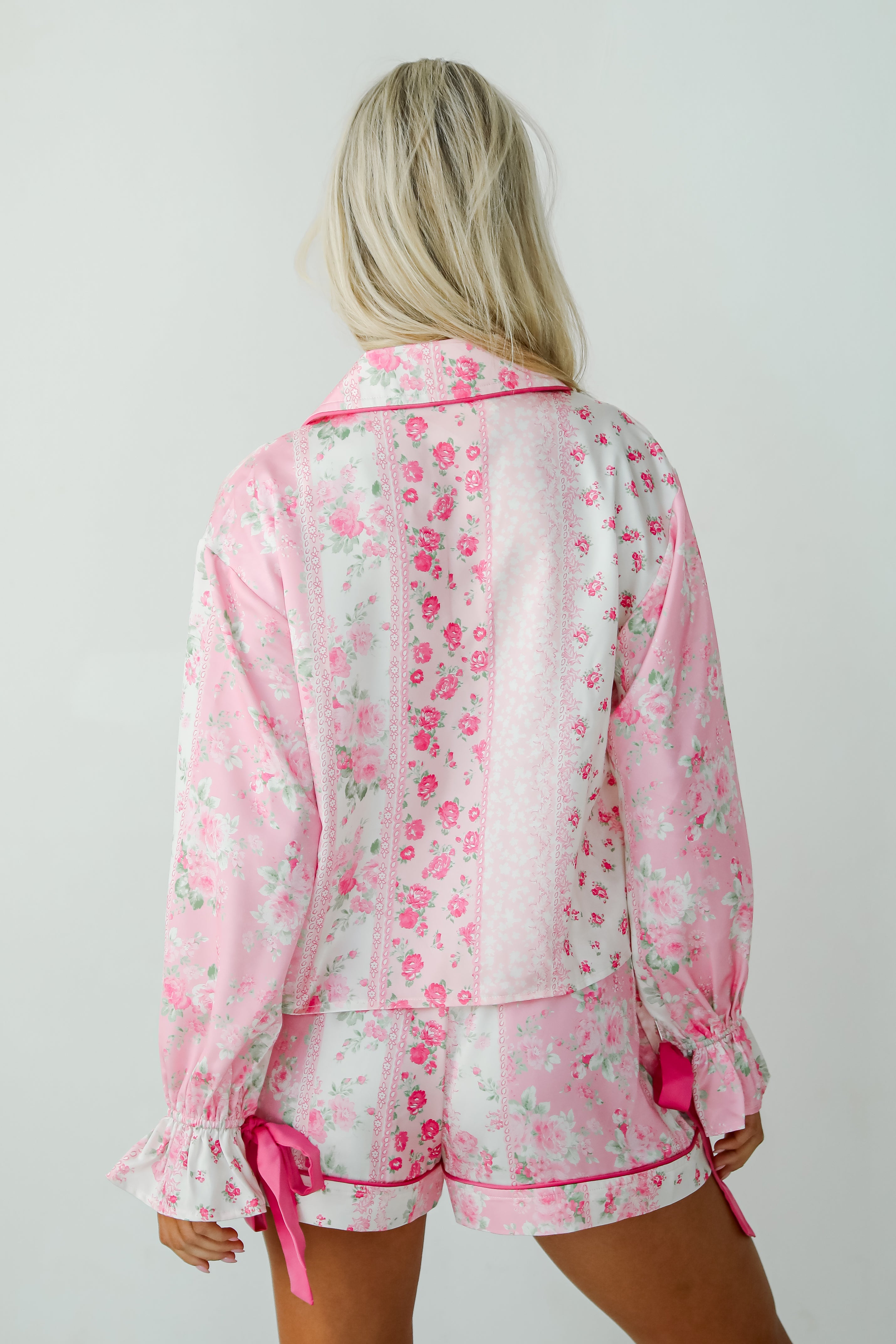 Sweet Dreams Pink Floral Pajama Top