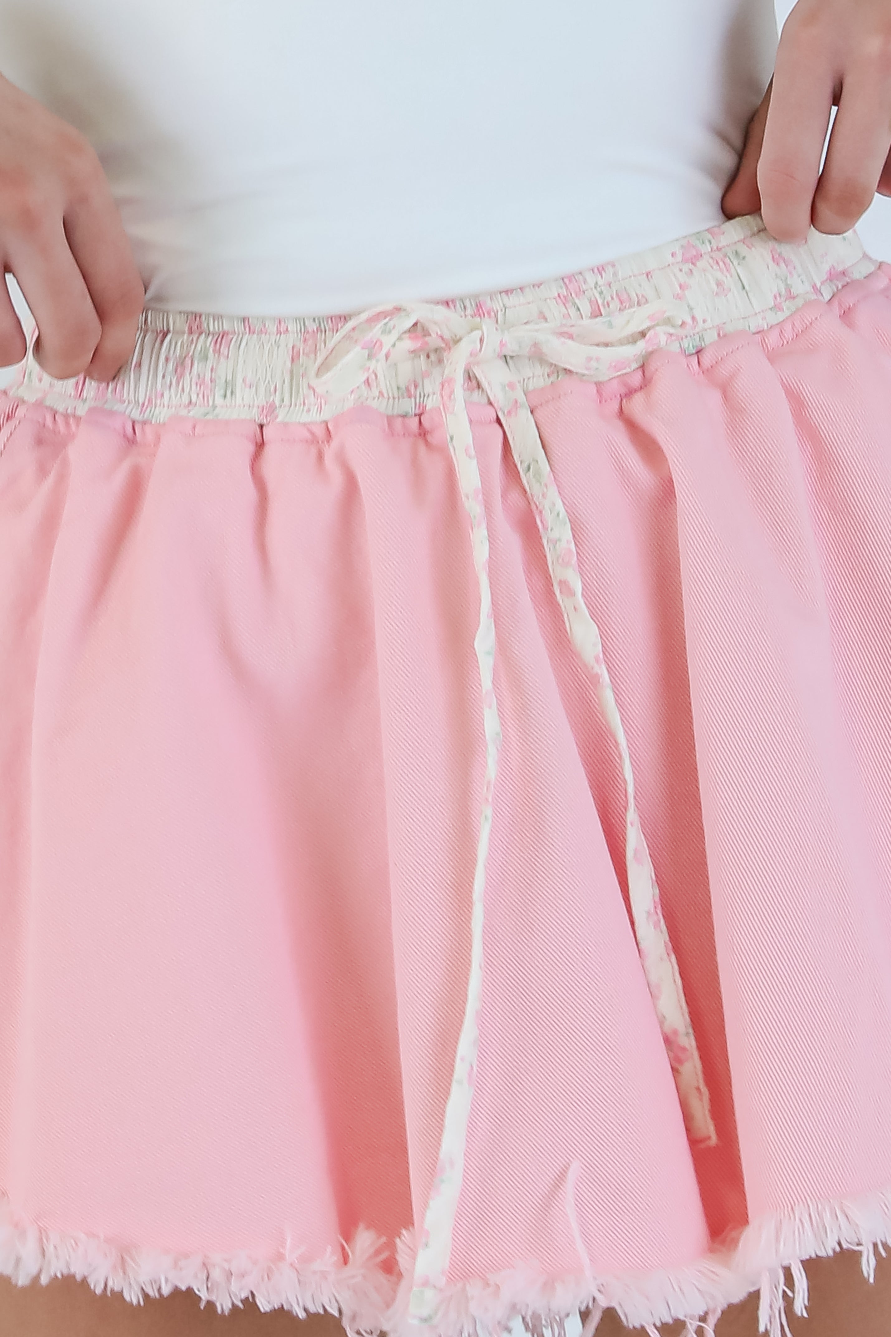 Love Story Floral Denim Skort