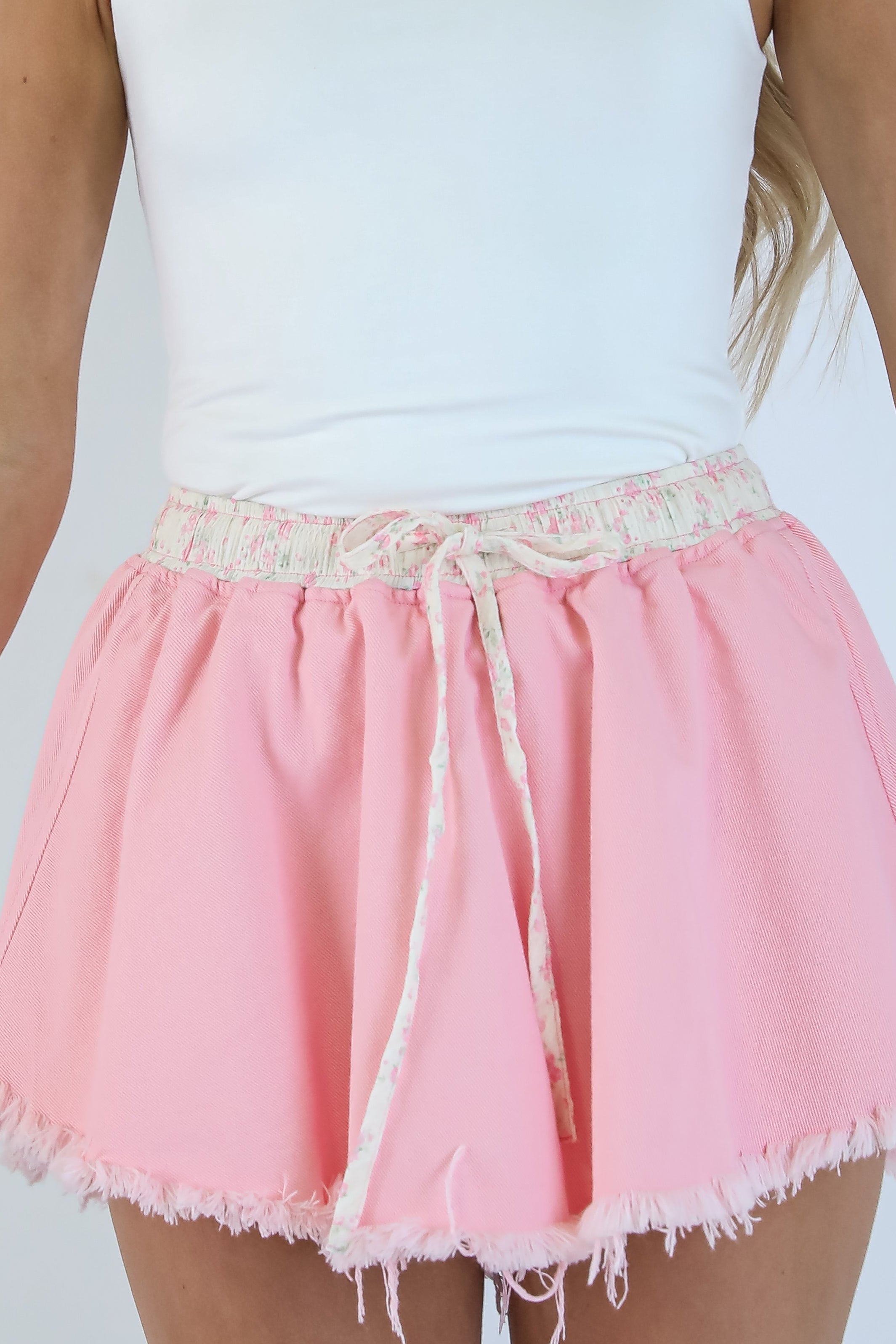 Love Story Floral Denim Skort