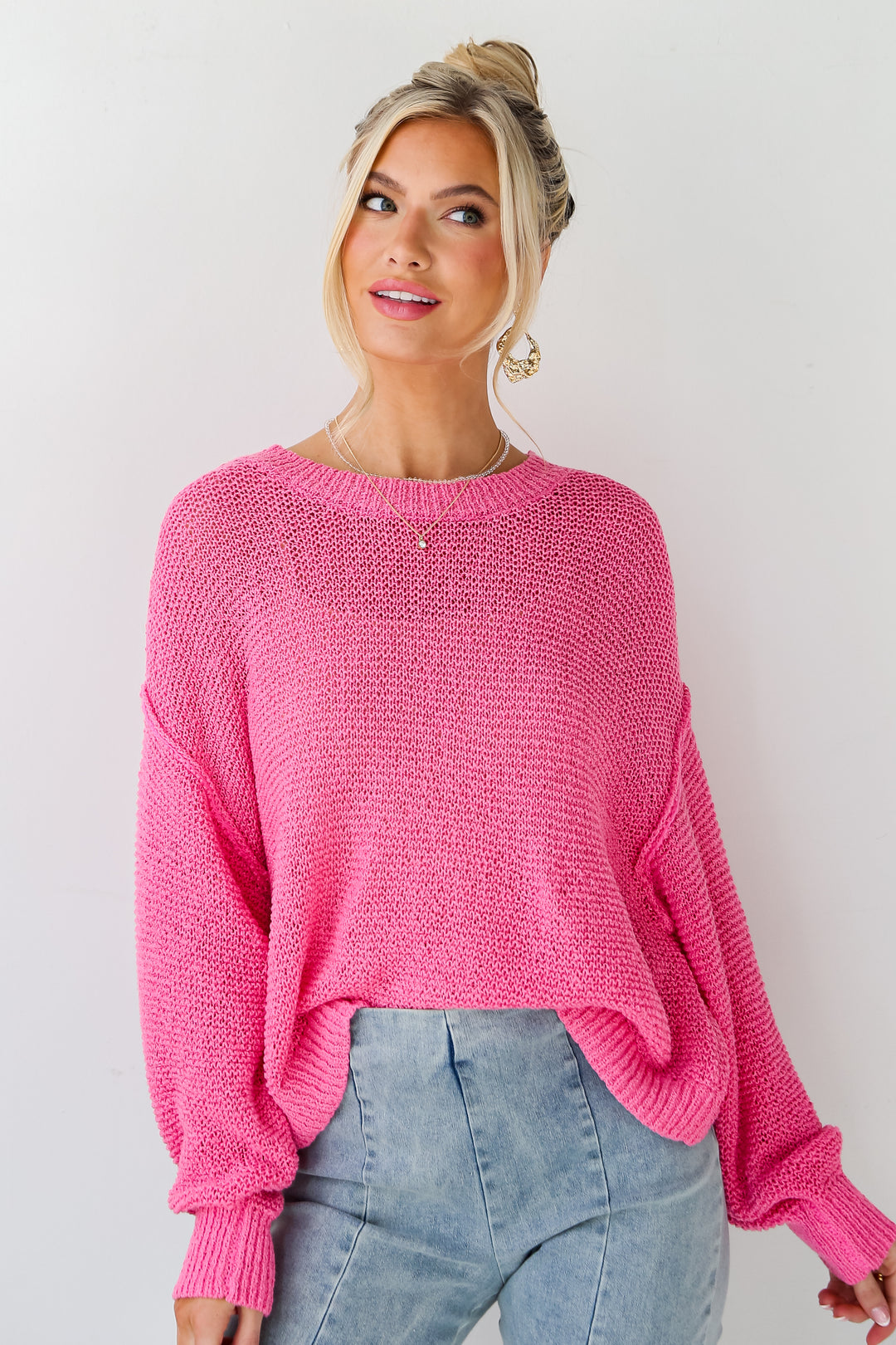 lightweight knit top for spring
