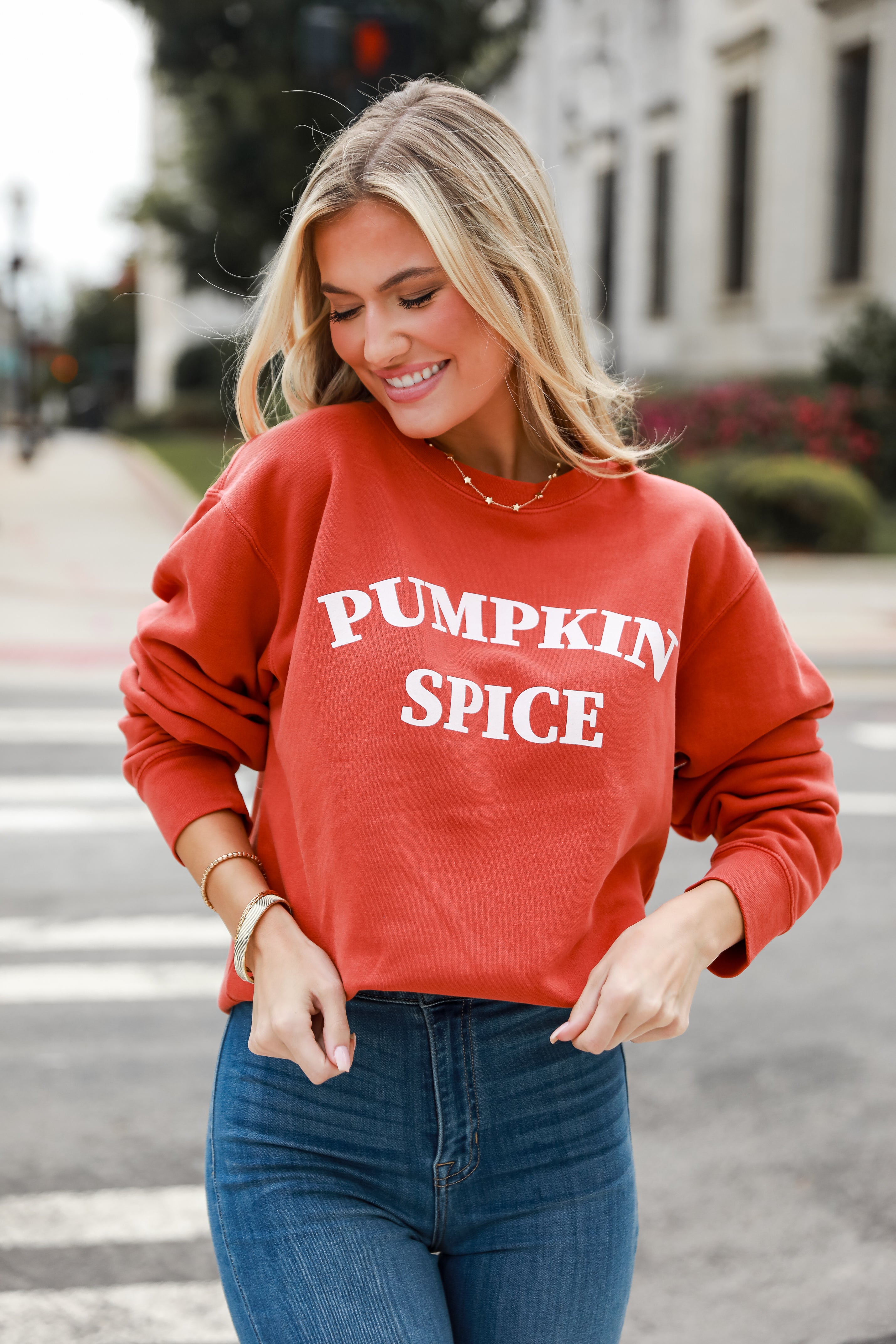 Rust Pumpkin Spice Oversized Sweatshirt