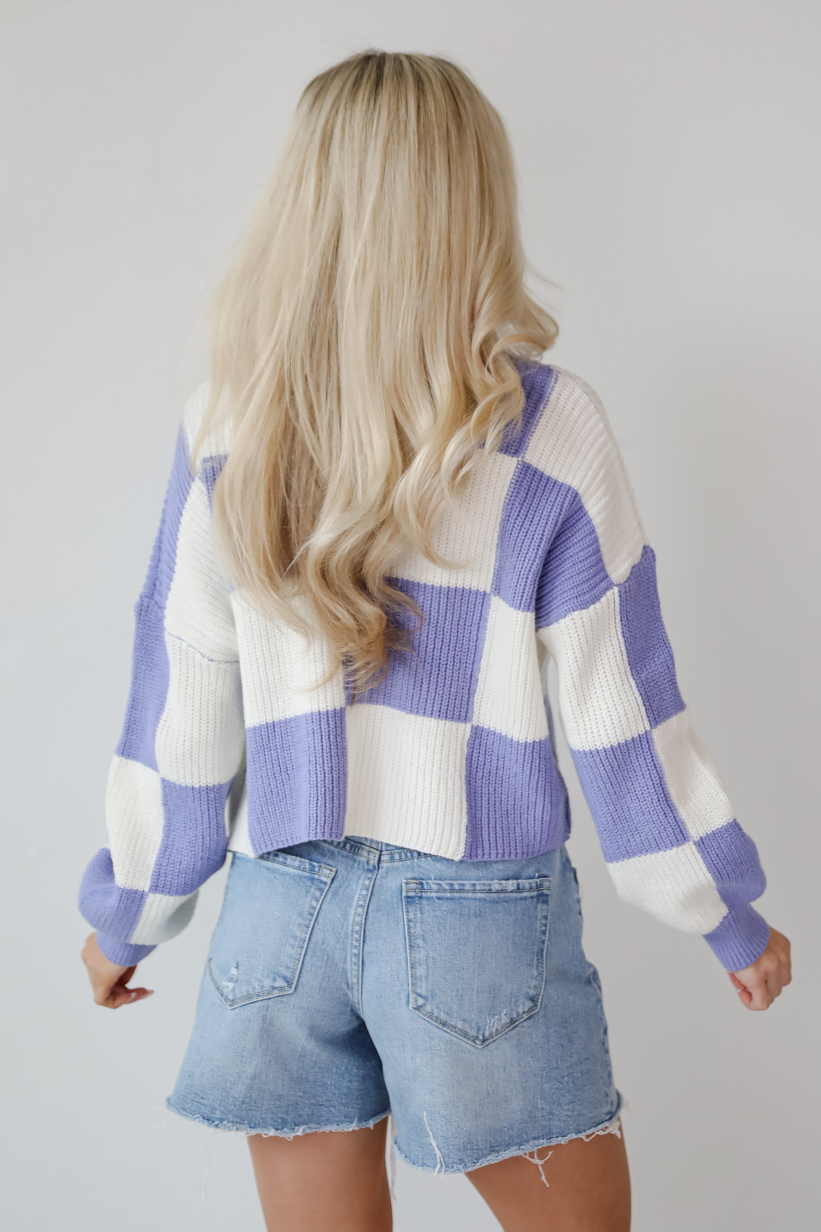 Precisely Adorable Checkered Sweater