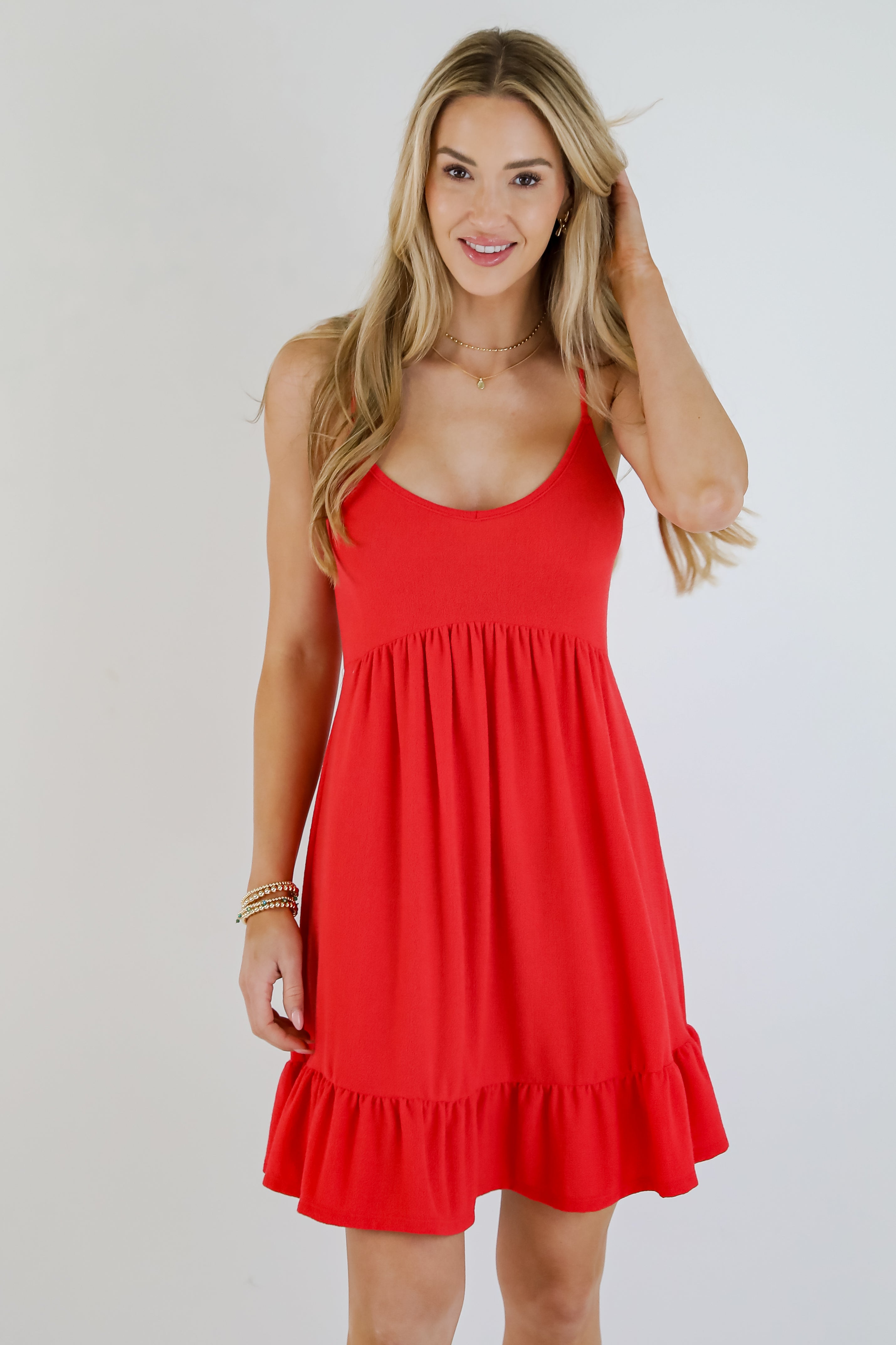 Patriotic Paradise Red Mini Dress