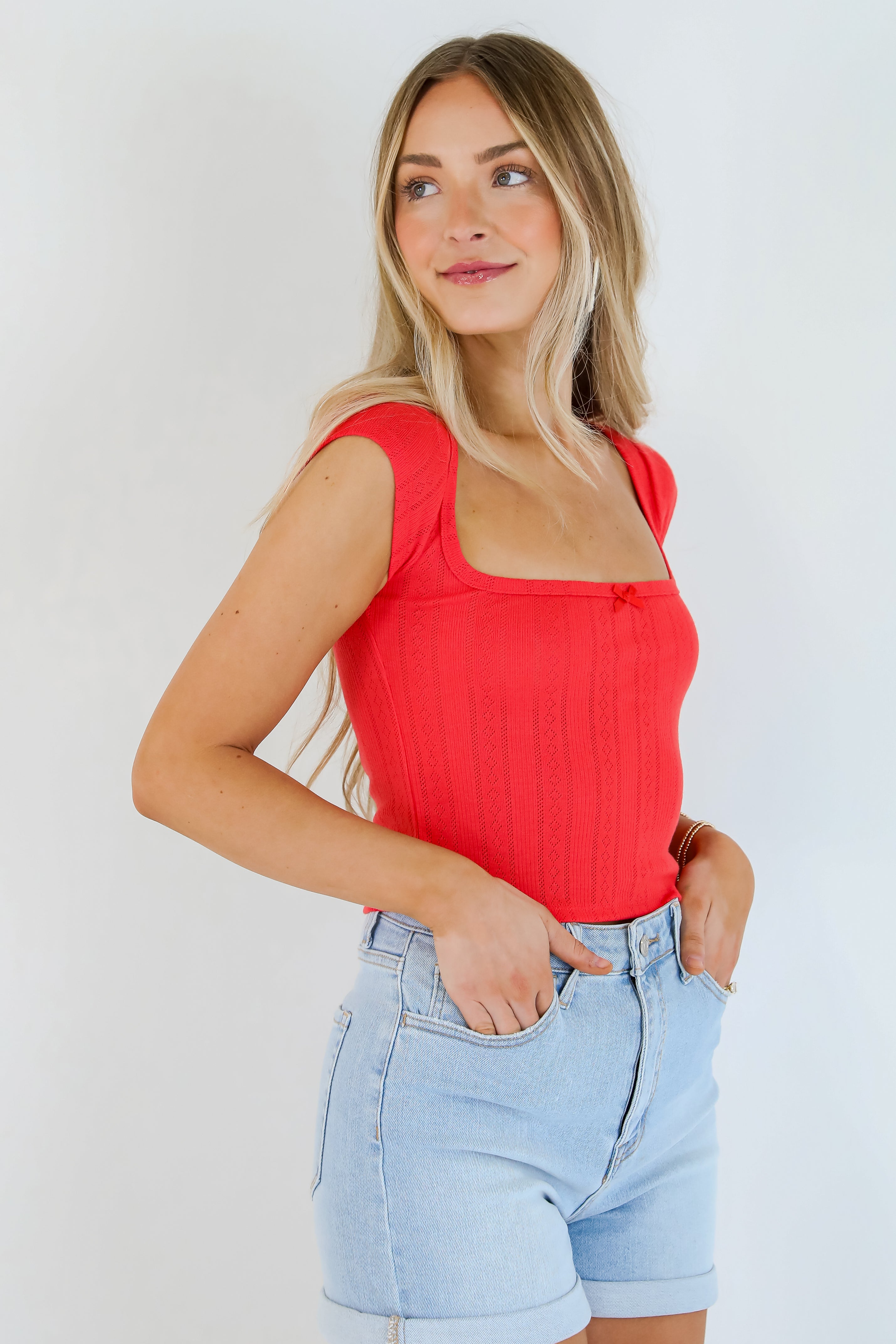 Conveniently Cute Pointelle Tee