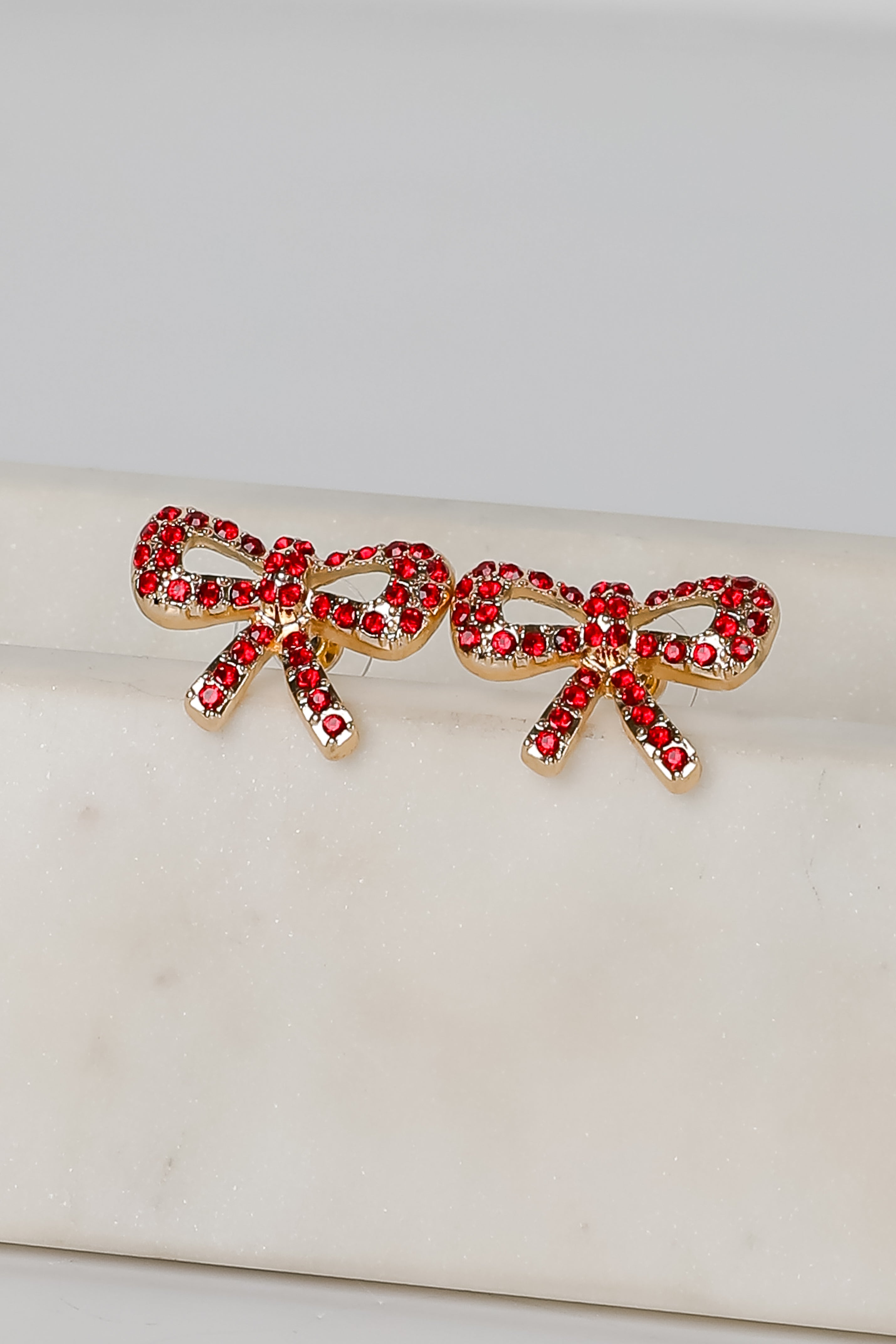 Maeve Rhinestone Bow Earrings