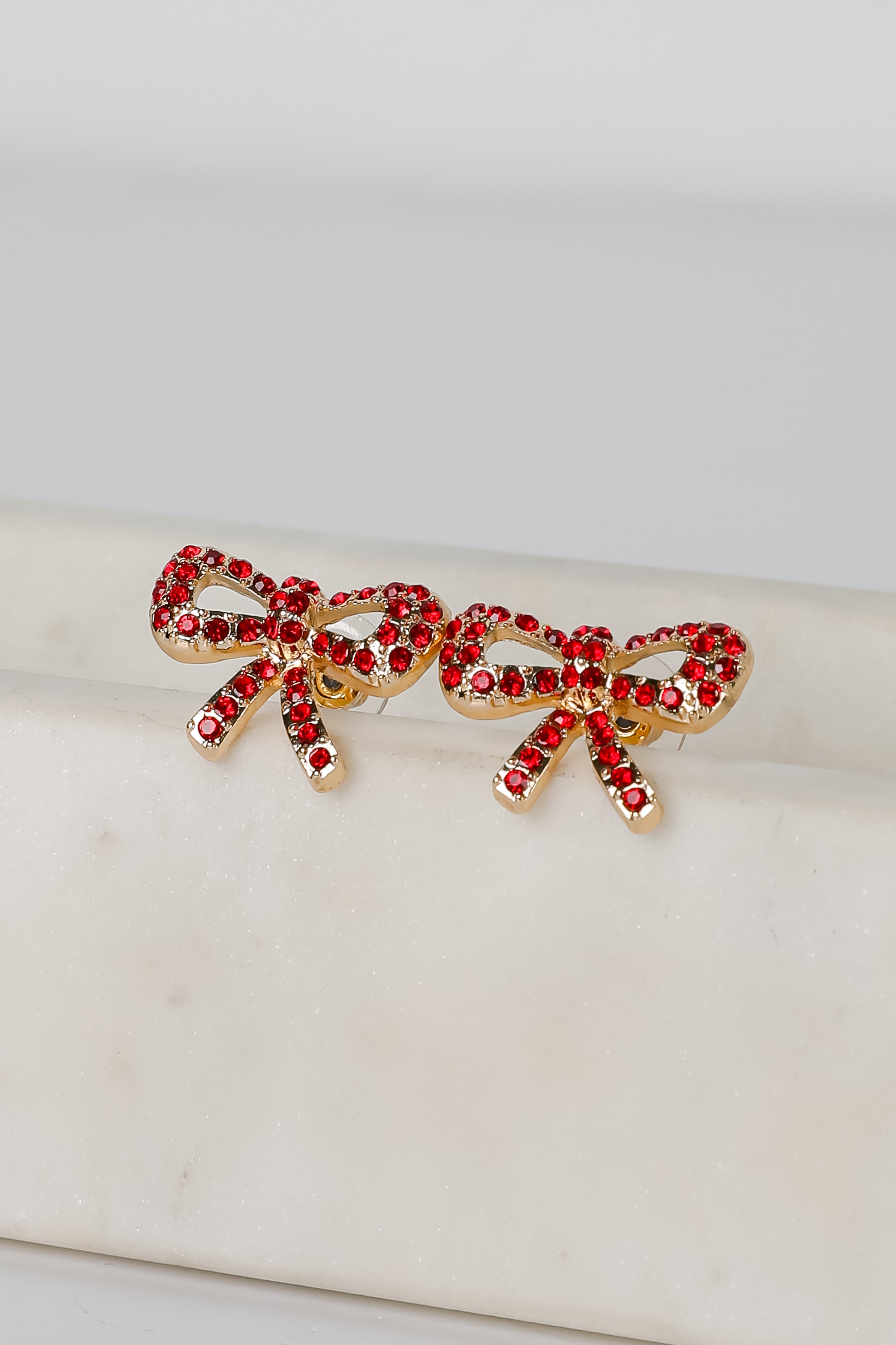 Maeve Rhinestone Bow Earrings