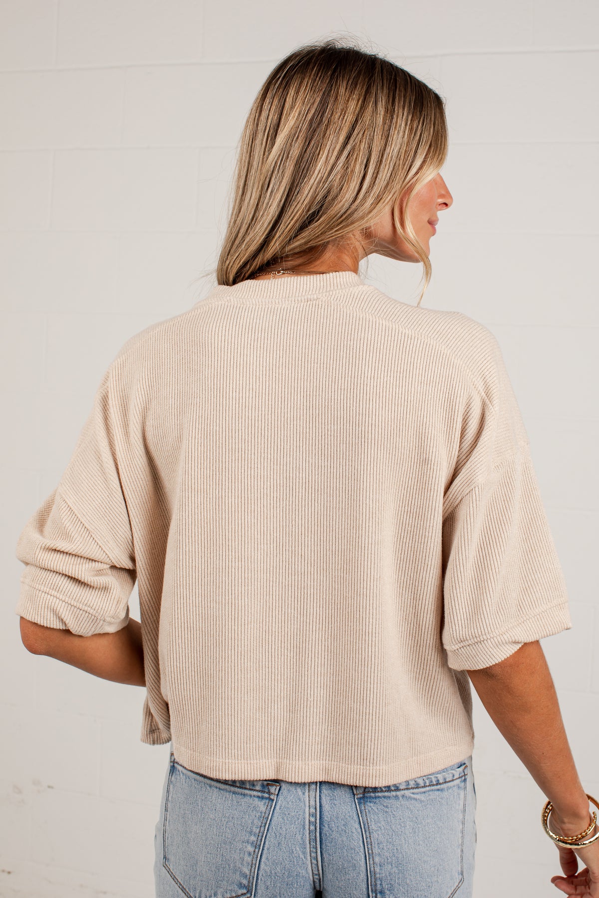Polished Plans Button Front Knit Top