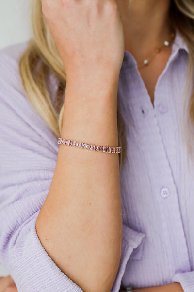 purple Rhinestone Bracelet