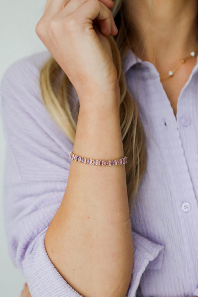purple Rhinestone Bracelet for women