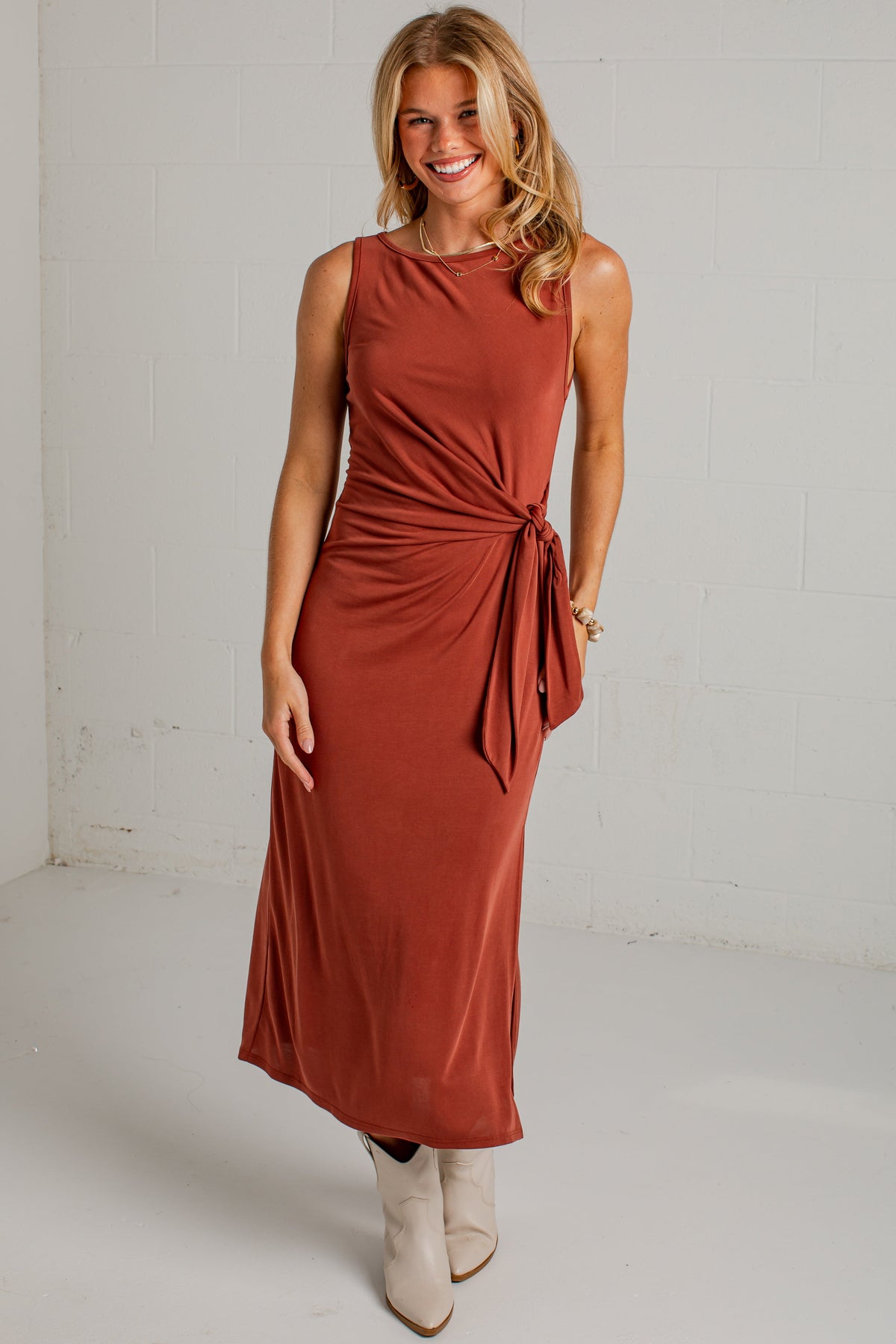 An Evening Away Draped Maxi Dress