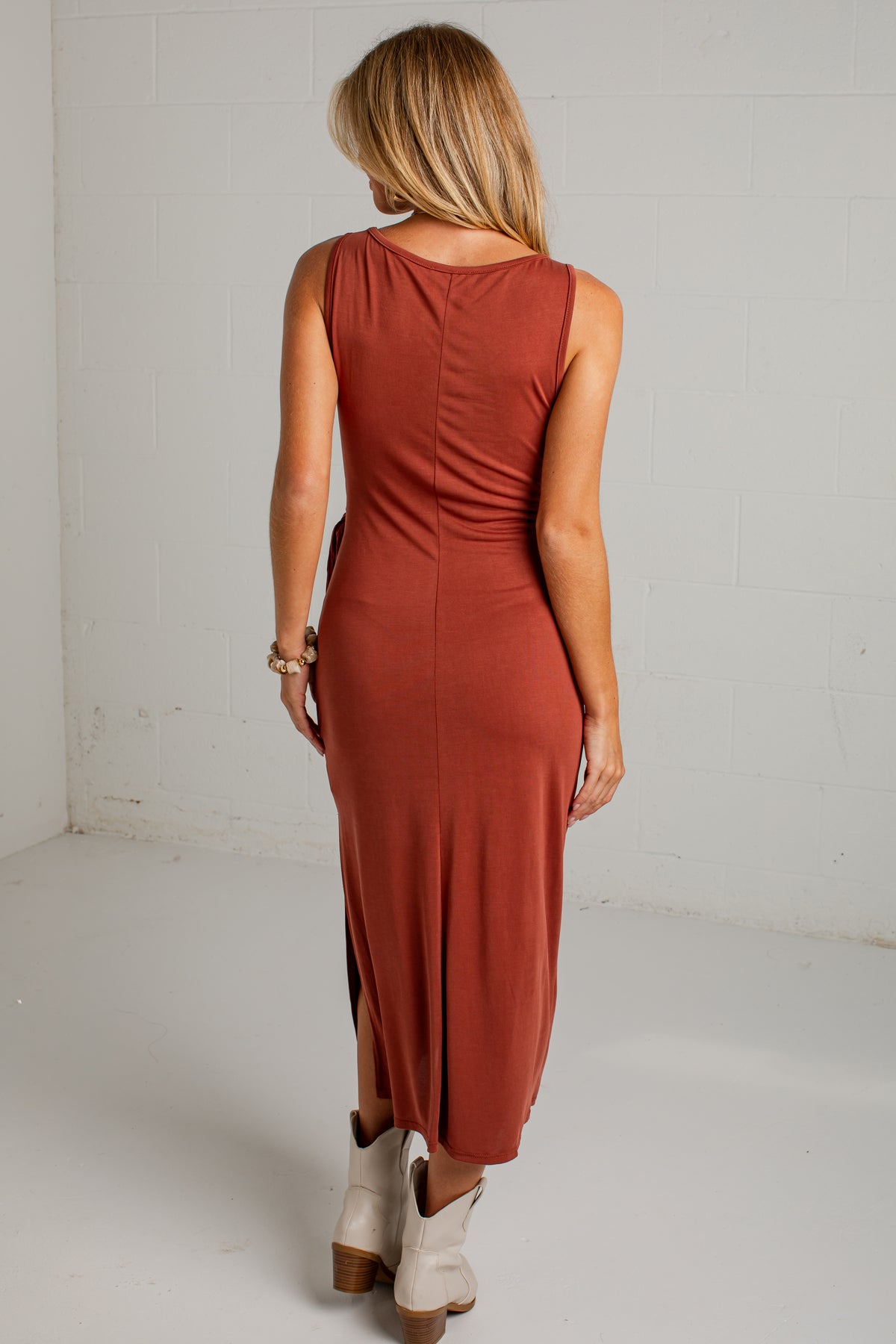 An Evening Away Draped Maxi Dress