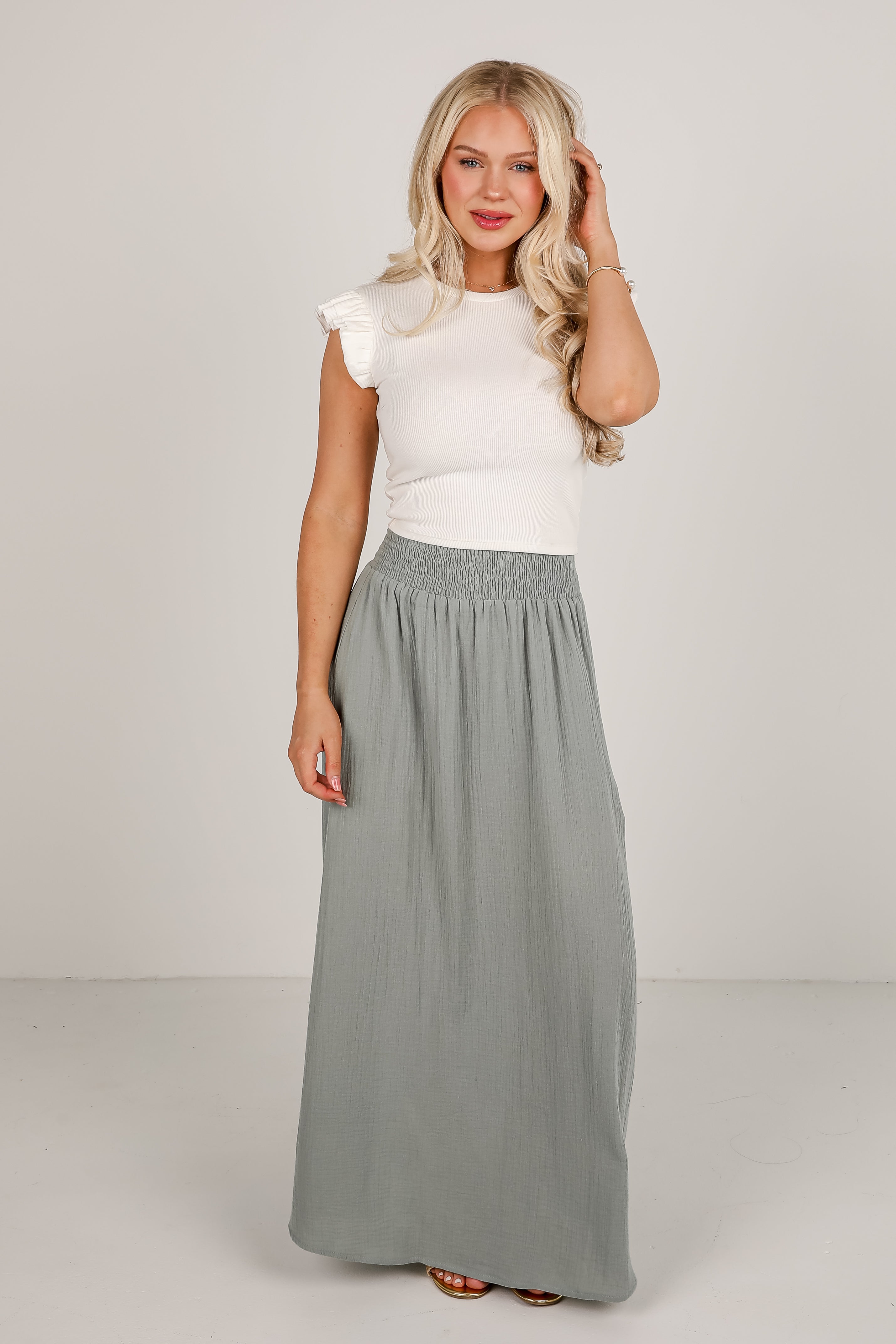 Exceptionally Styled Linen Maxi Skirt