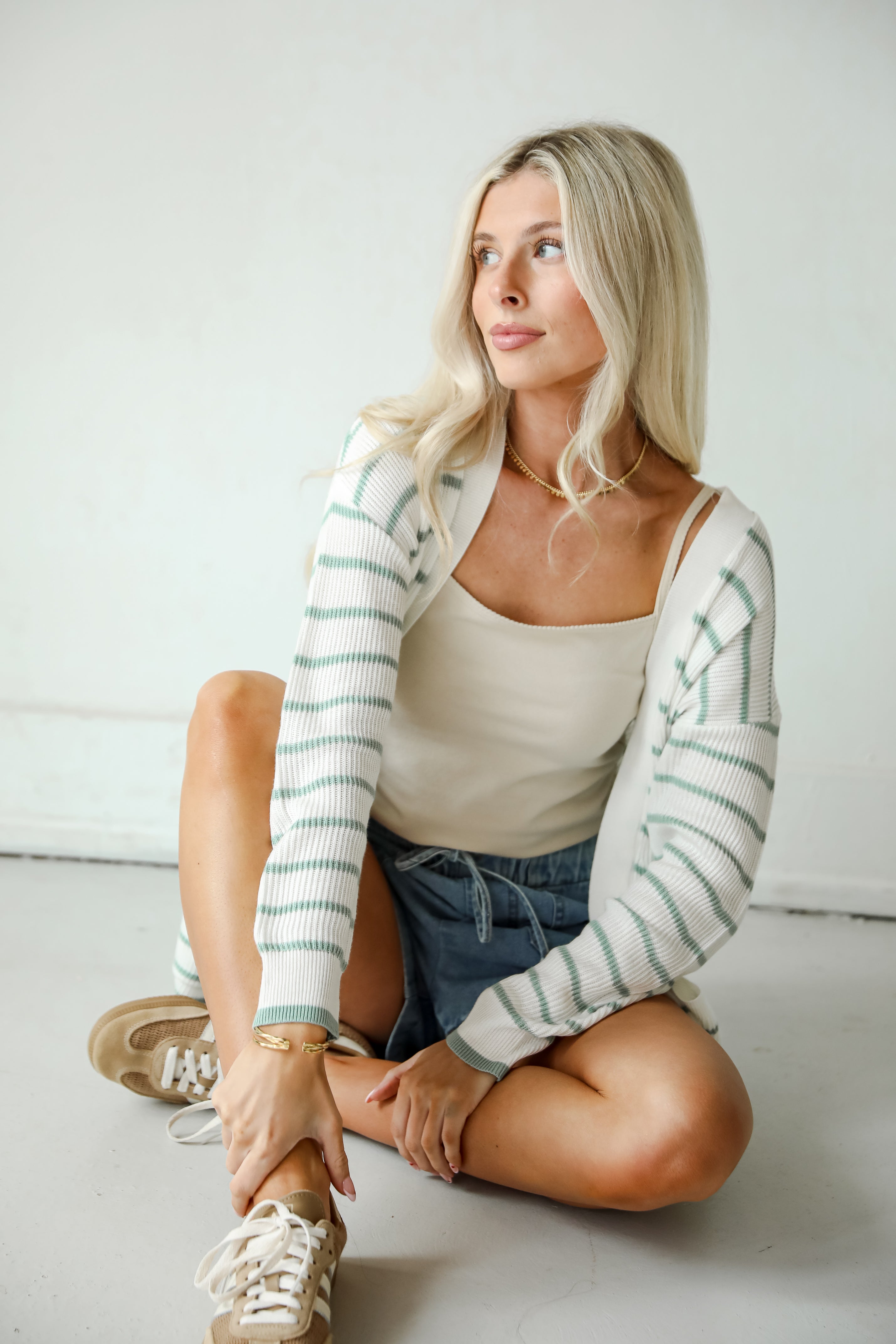 Radiant Season Striped Cardigan