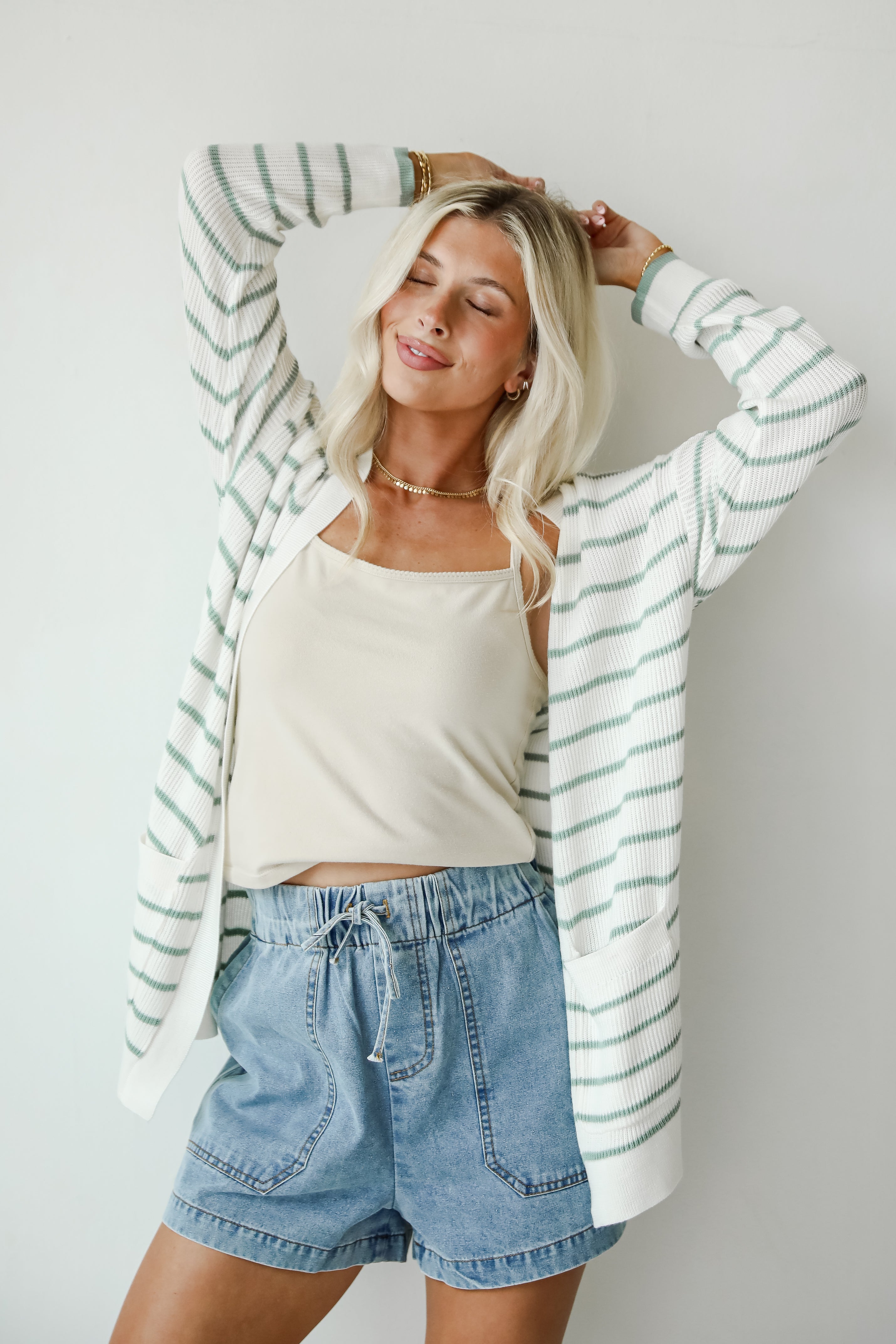 Radiant Season Striped Cardigan