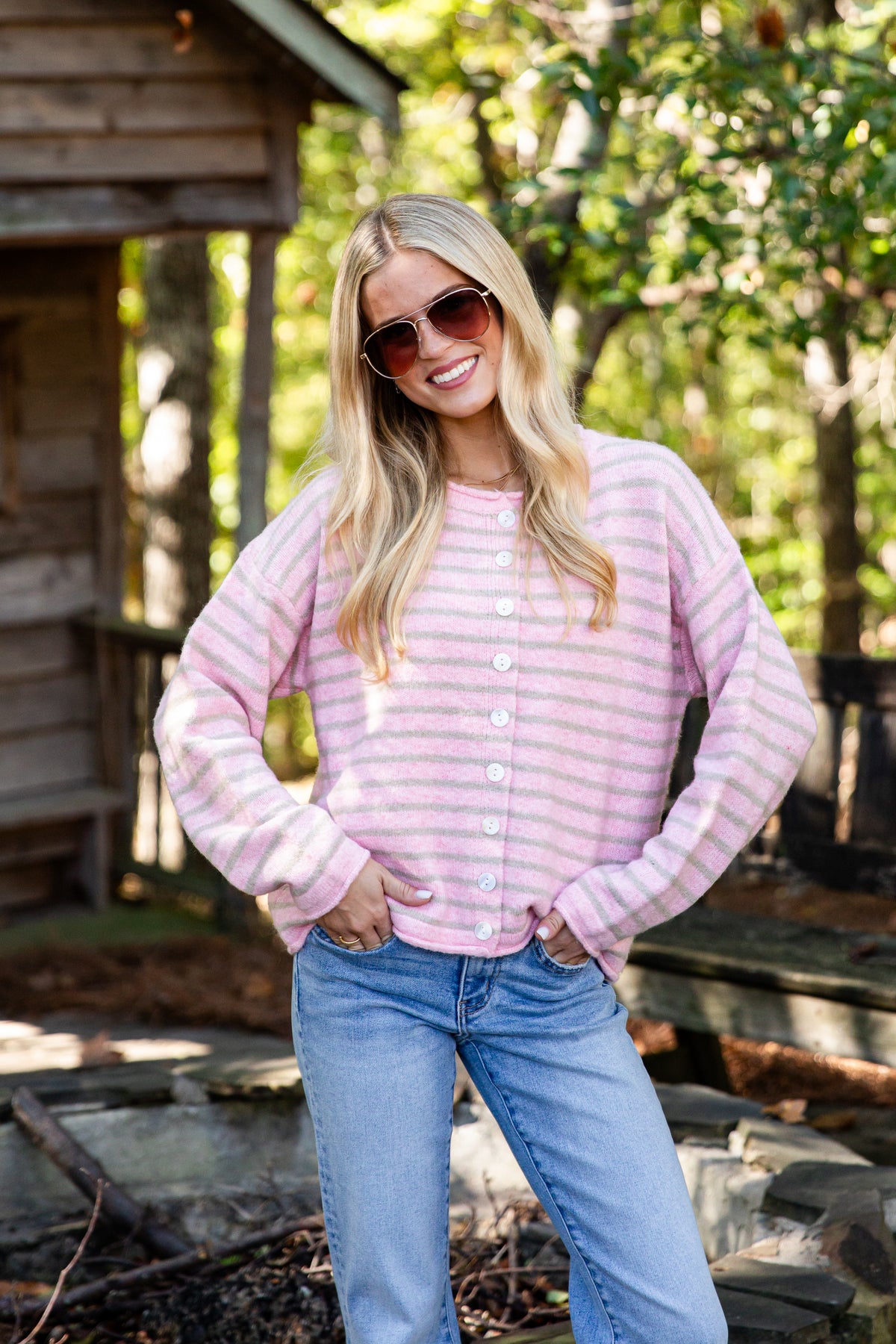 Never Out Of Style Striped Knit Cardigan