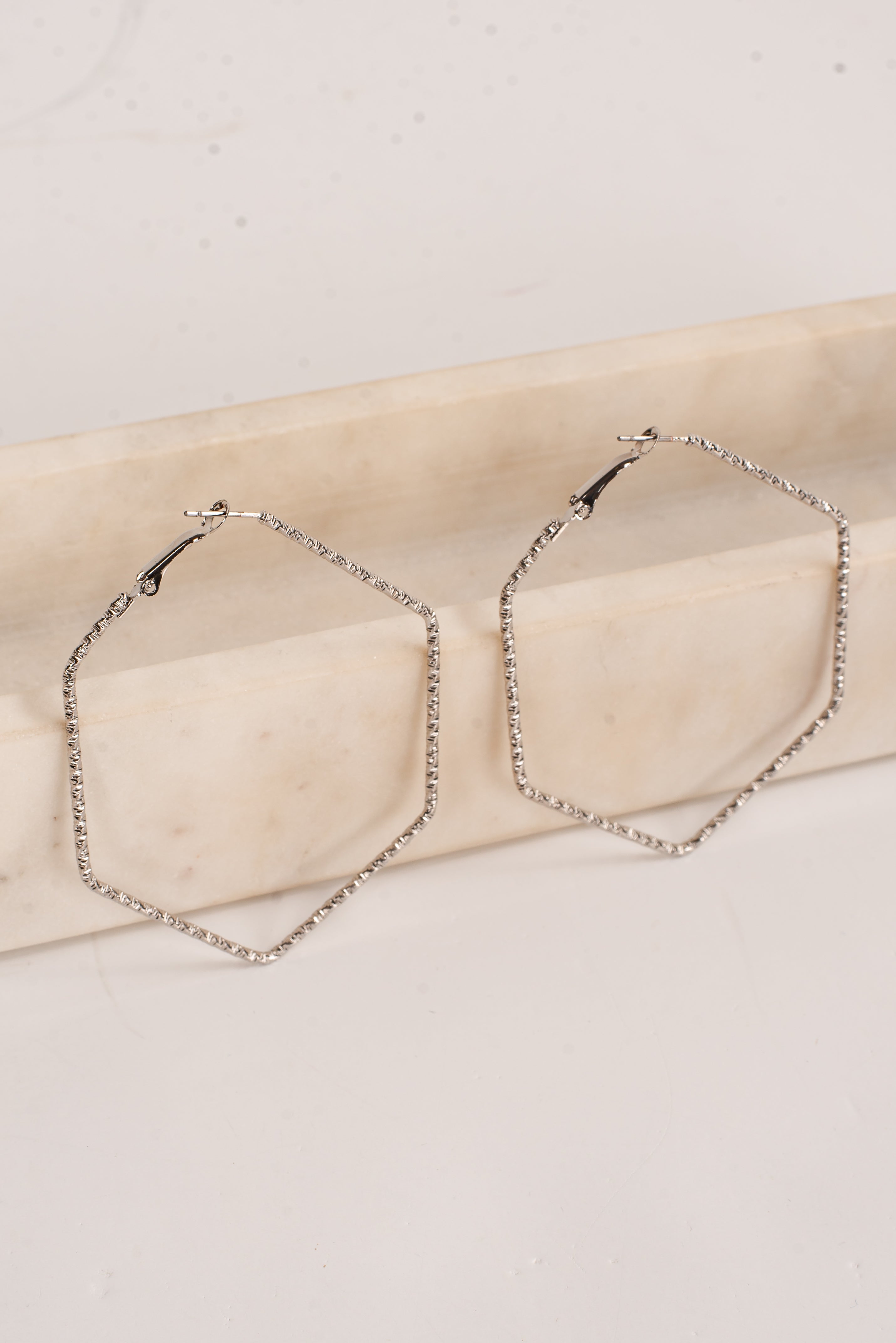 Heidi Hexagon Hoop Earrings