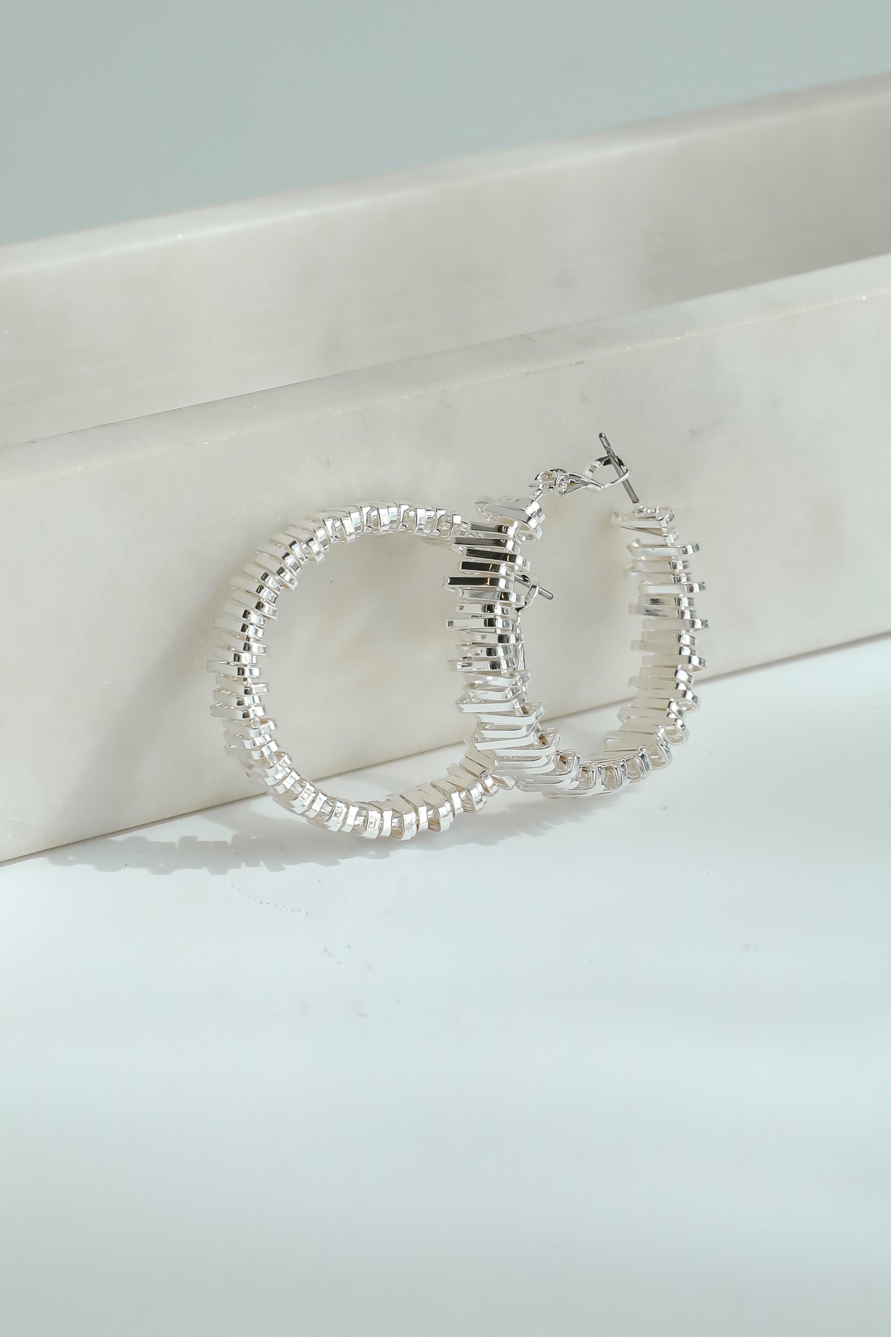 Ruth Textured Hoop Earrings
