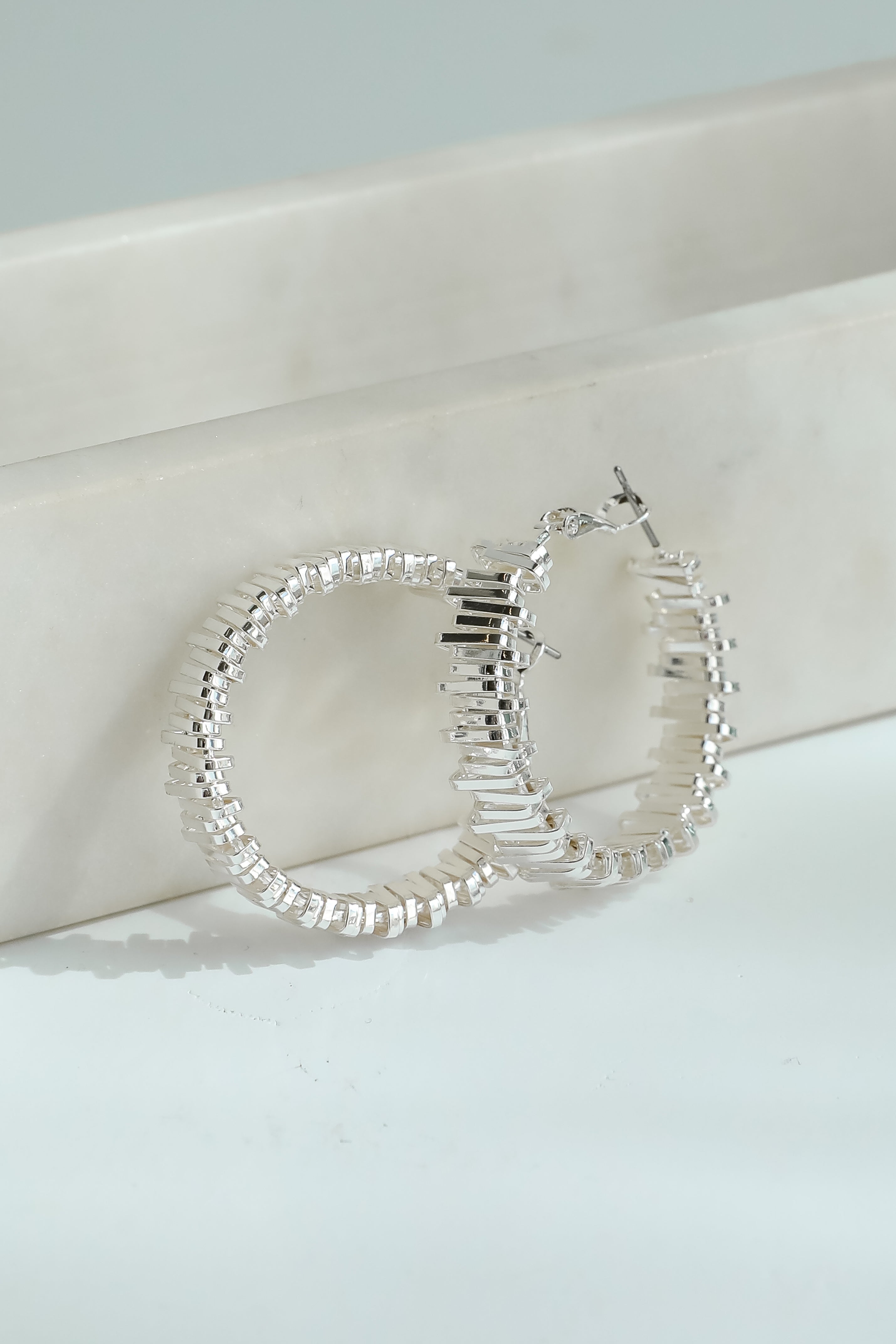 Ruth Textured Hoop Earrings