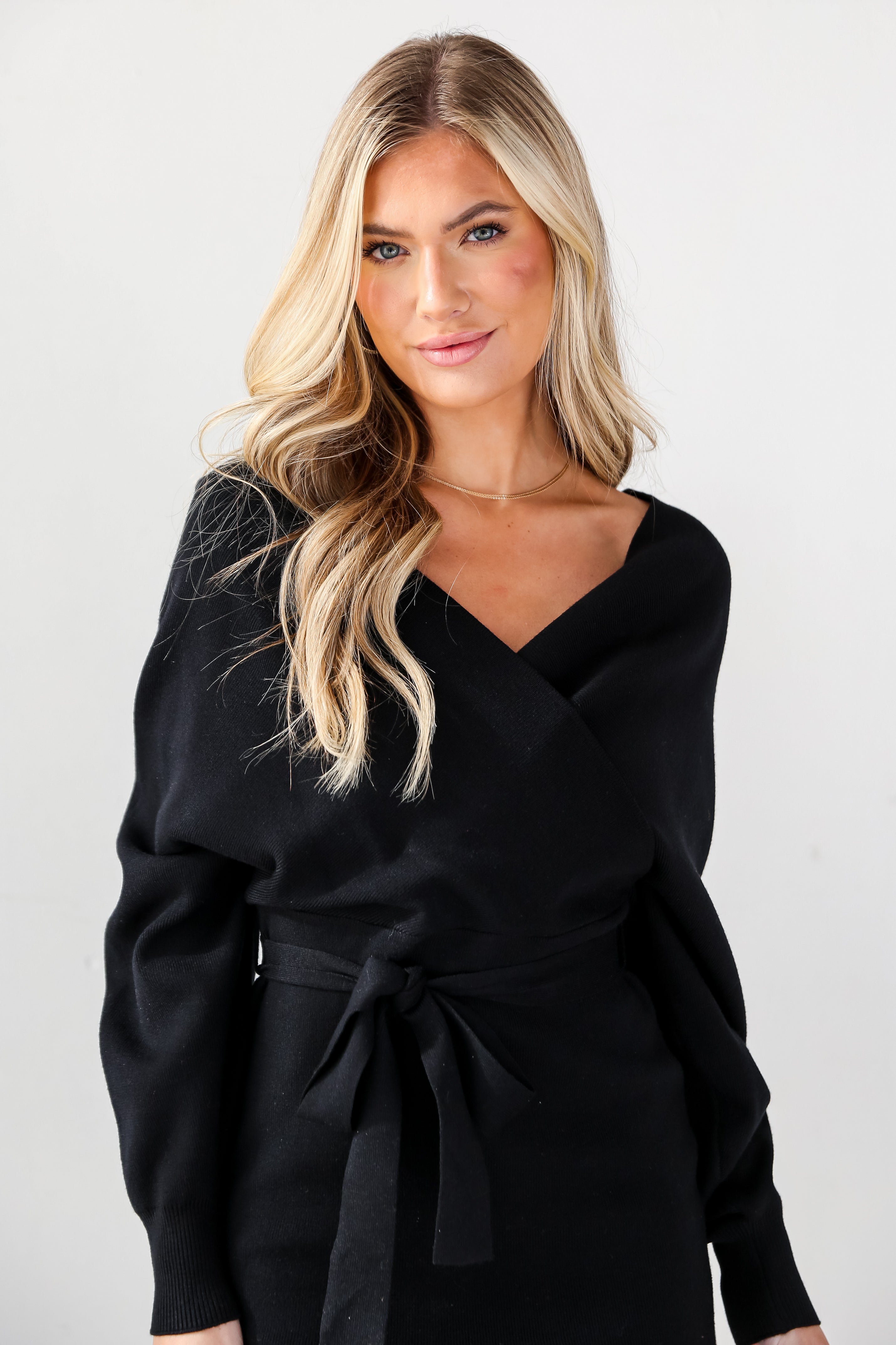 sweater dress in black