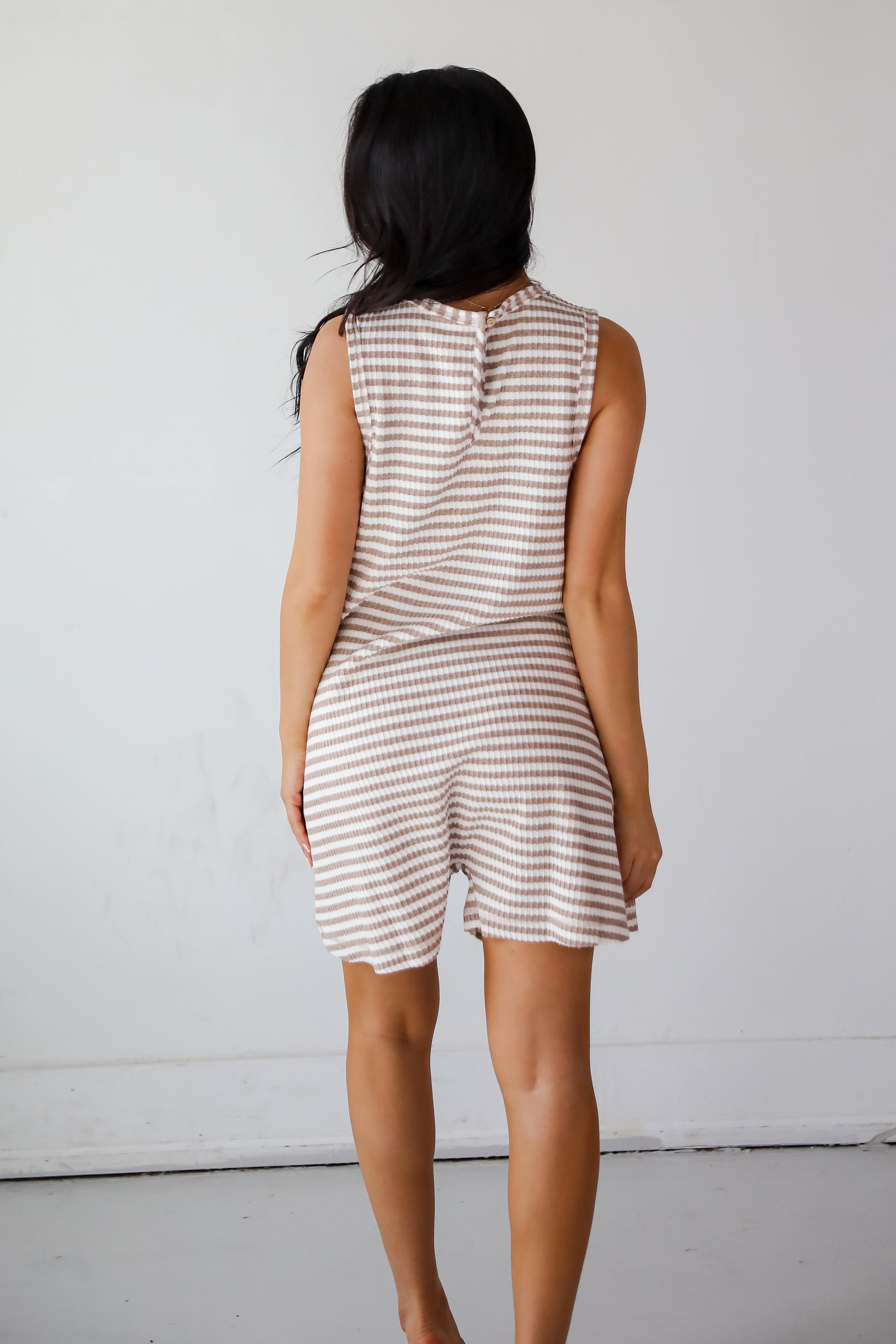 Poolside Days Striped Knit Romper