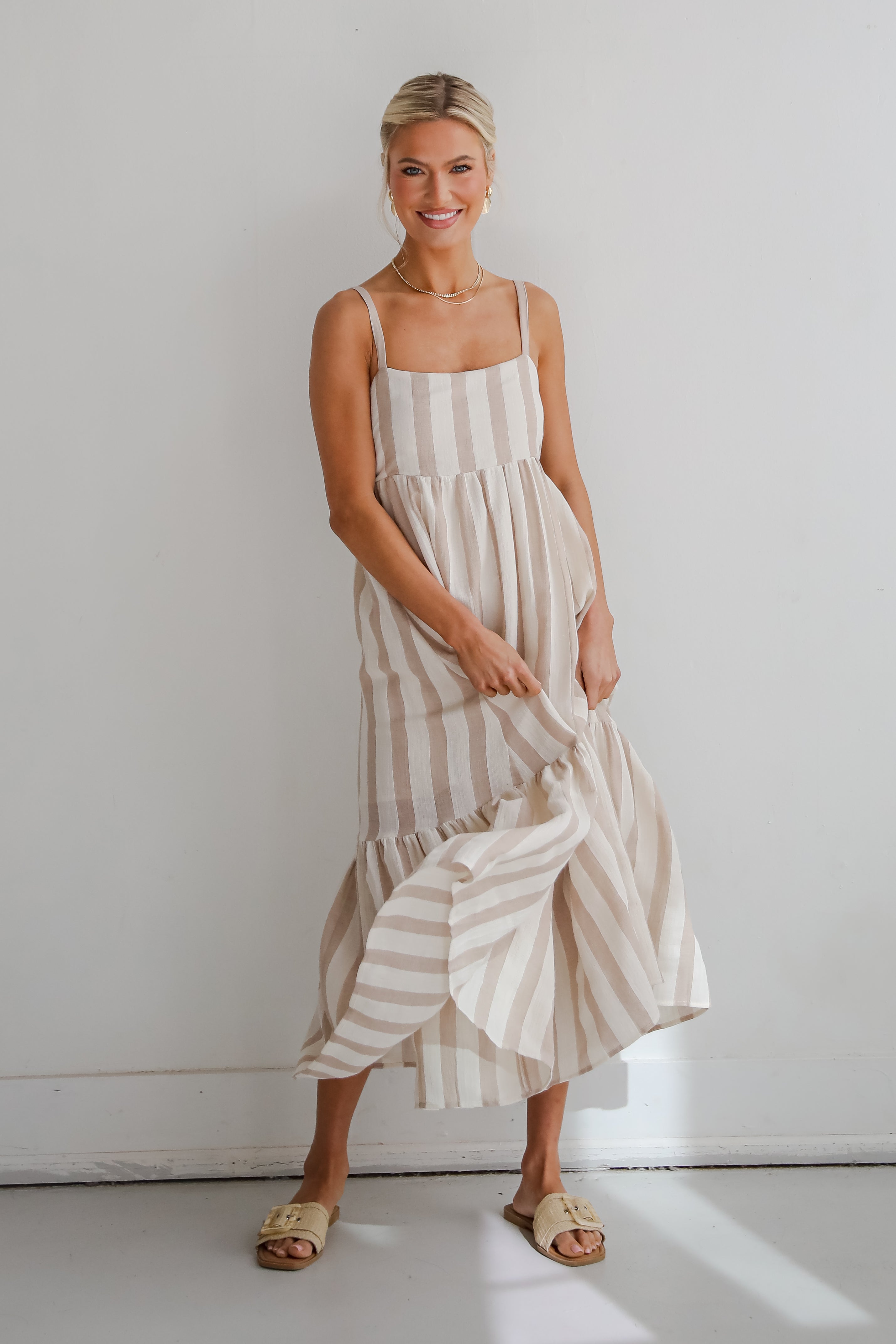 Modern Passion Striped Maxi Dress