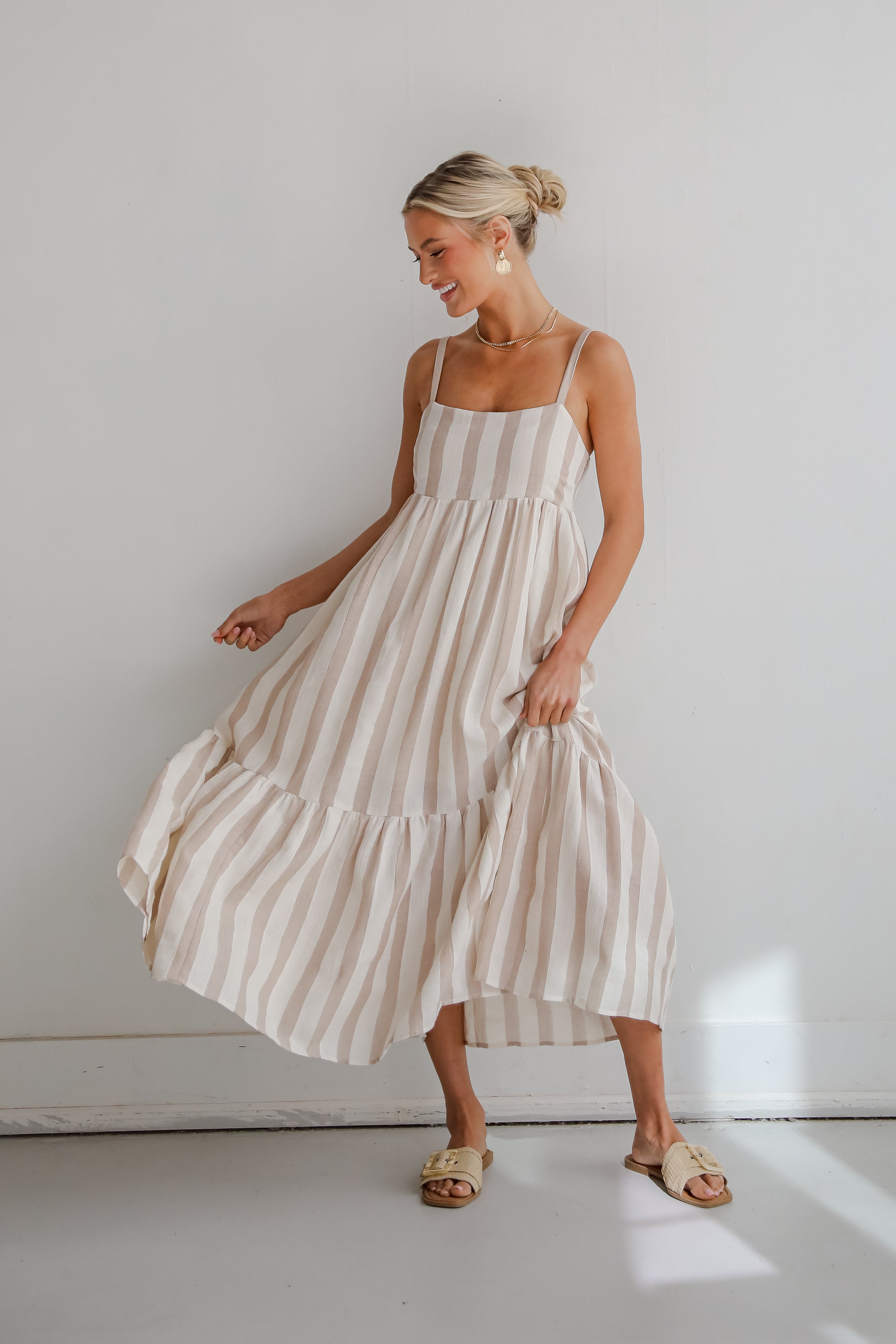 Modern Passion Striped Maxi Dress