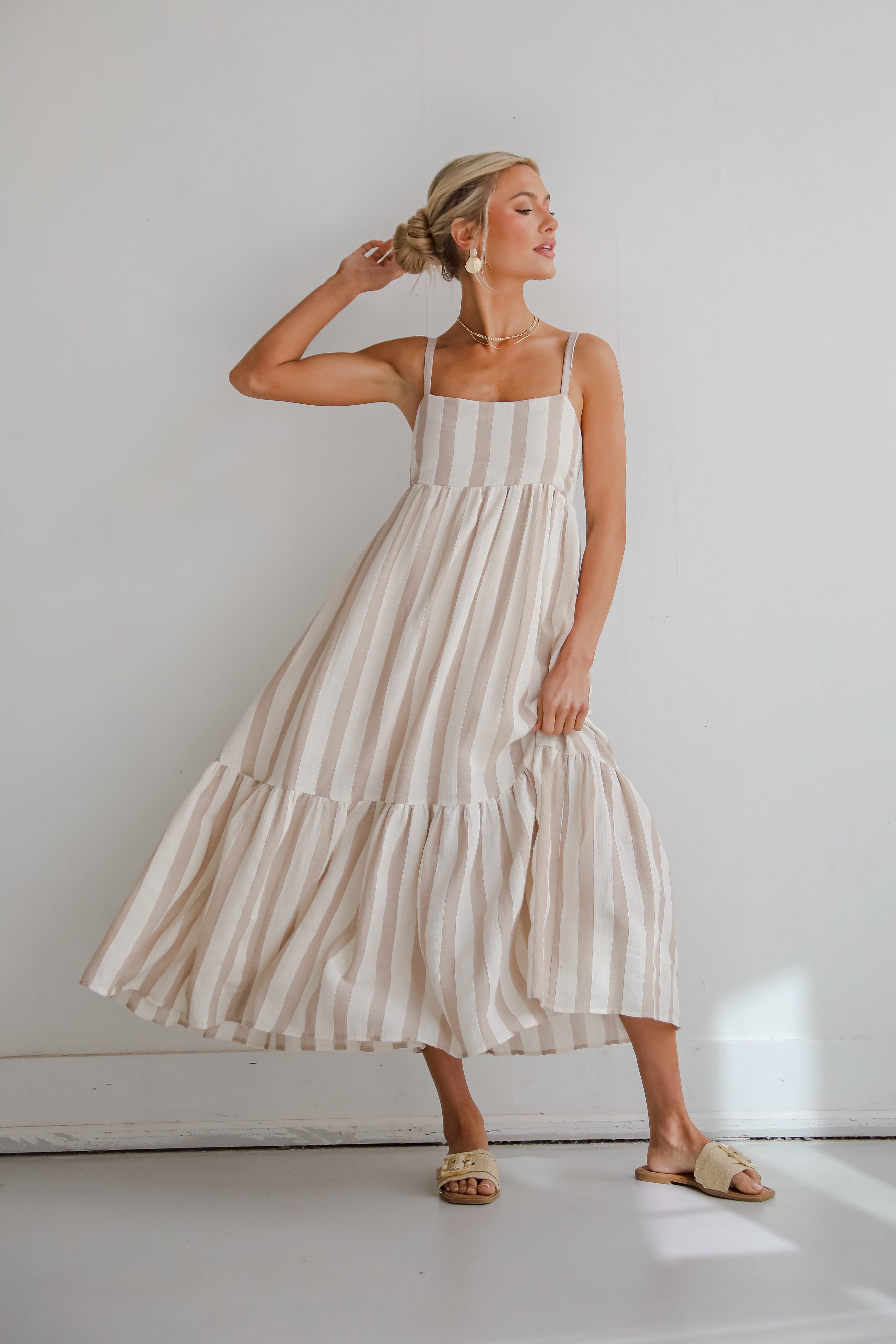 Modern Passion Striped Maxi Dress