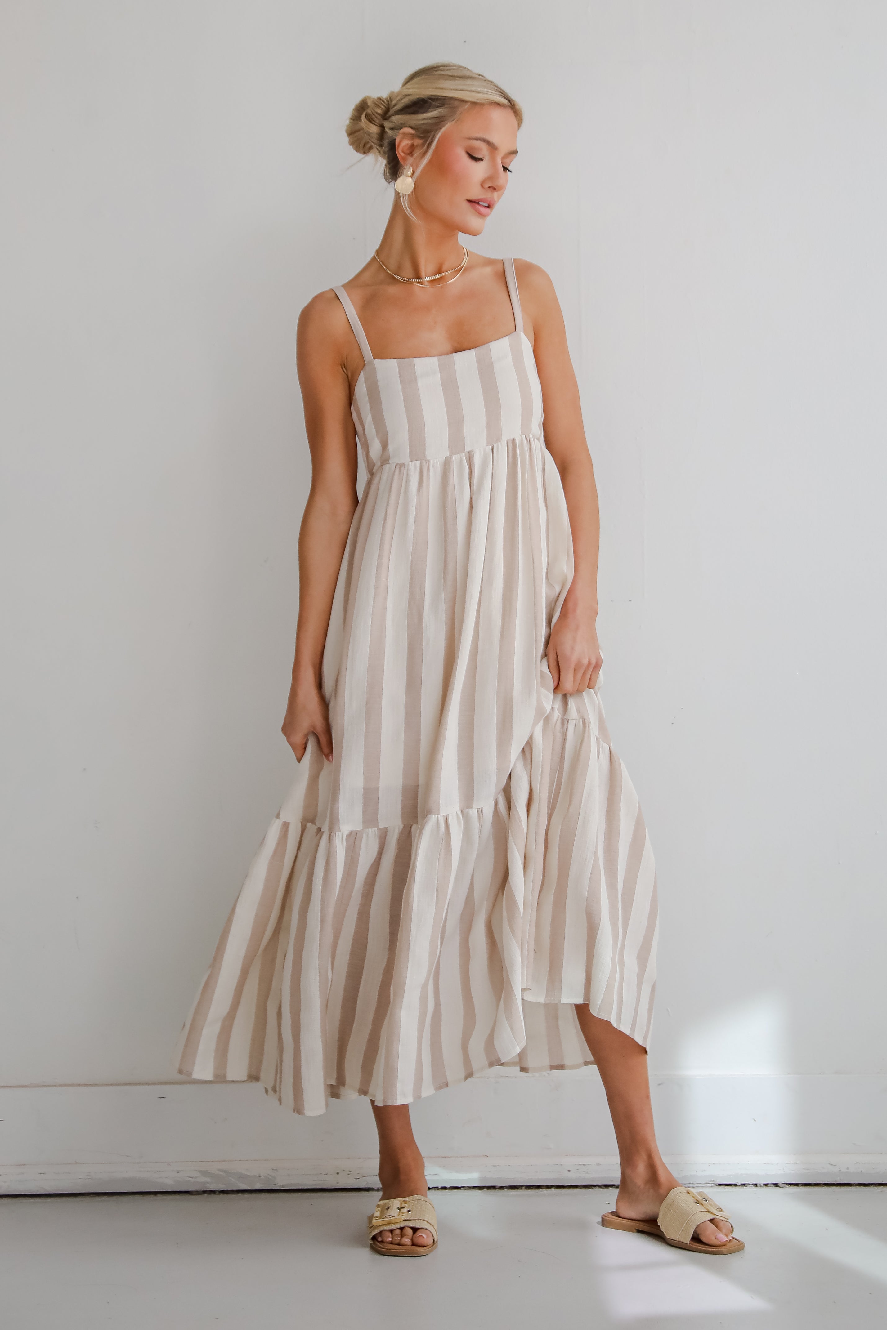 Modern Passion Striped Maxi Dress