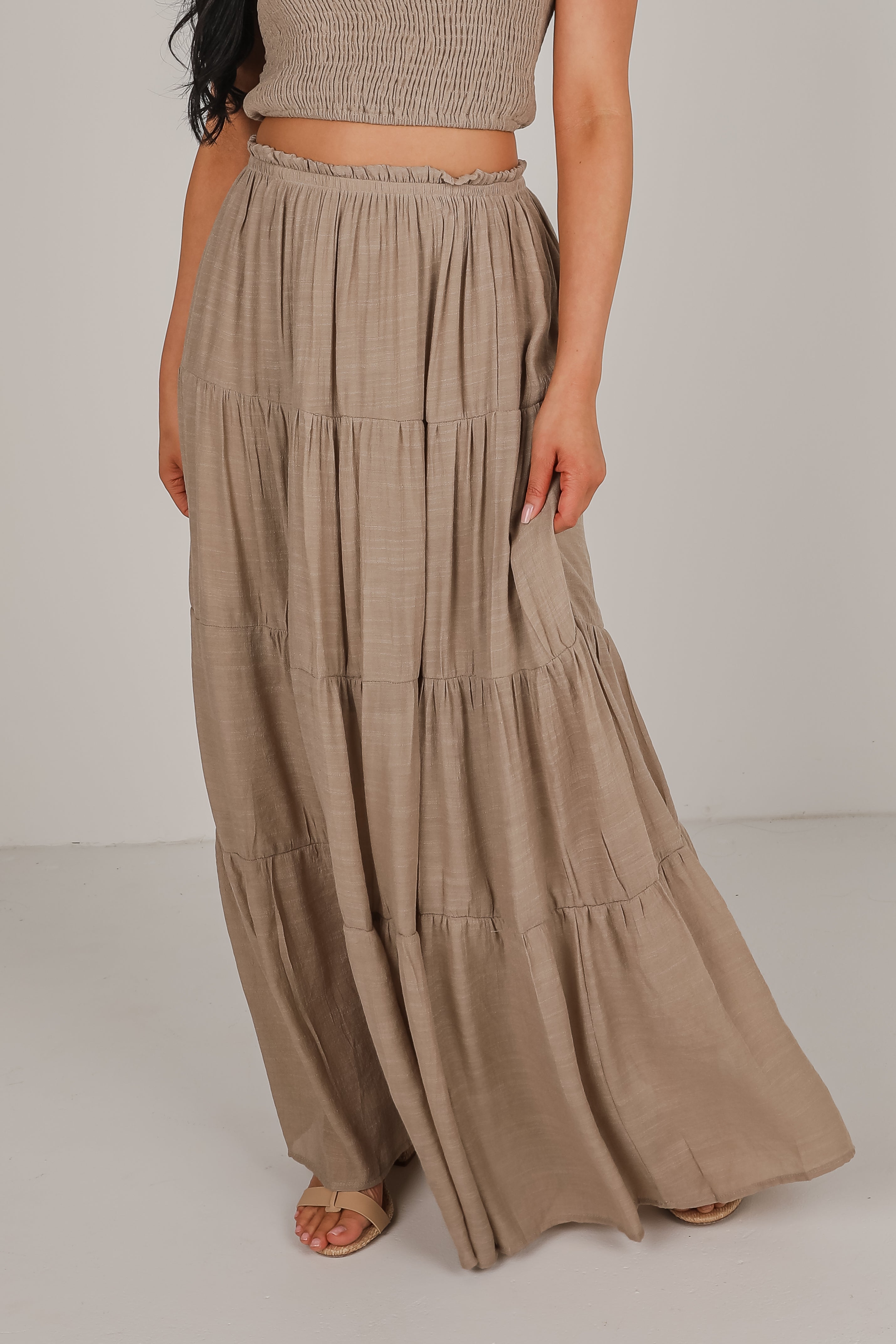 Beach Breeze Tiered Maxi Skirt