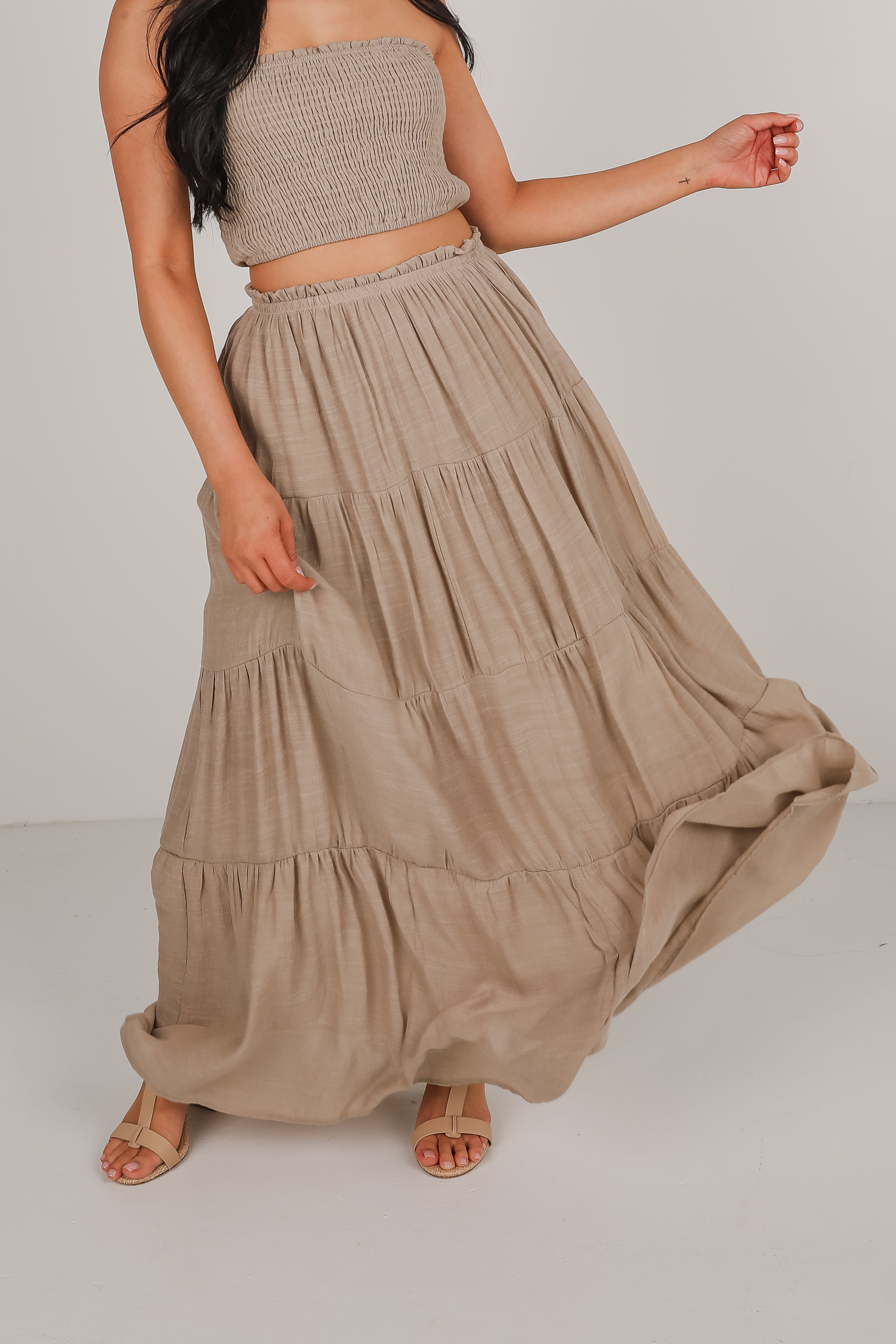 Beach Breeze Tiered Maxi Skirt