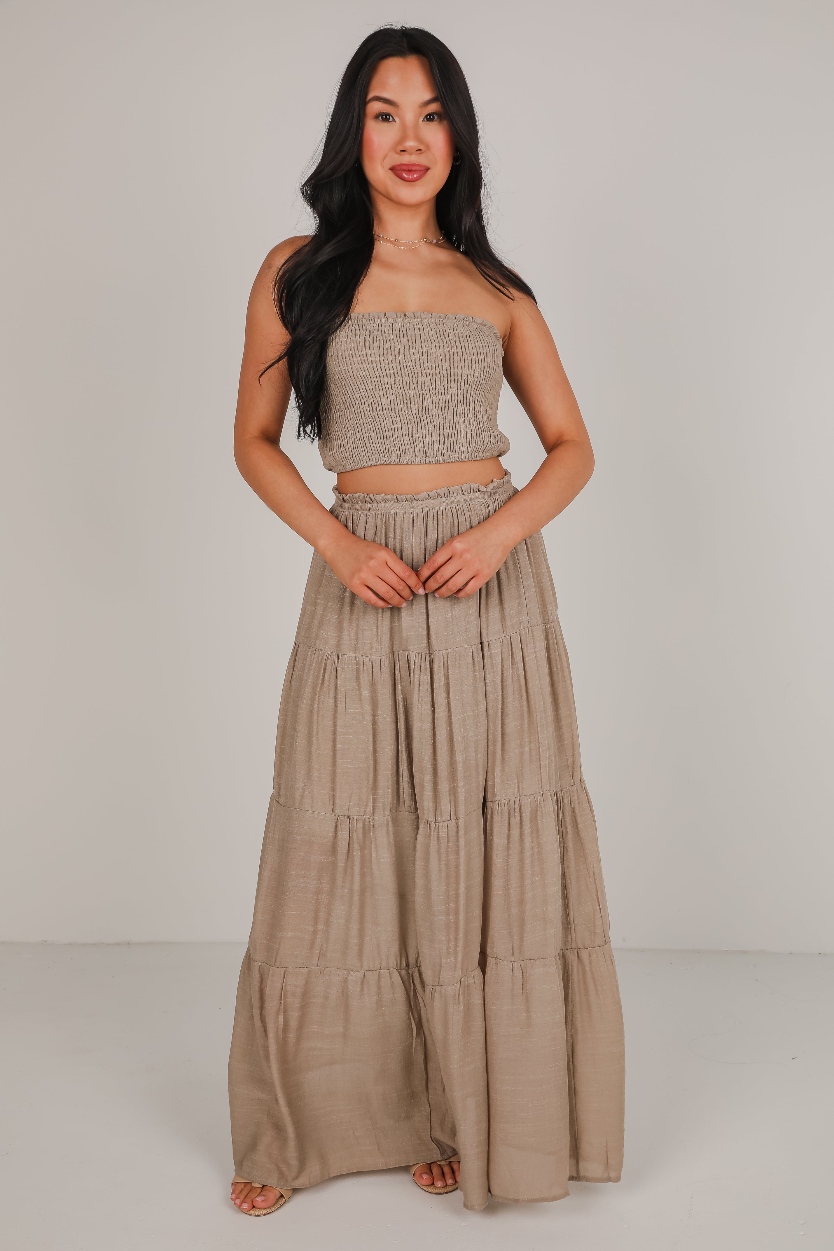 Beach Breeze Tiered Maxi Skirt