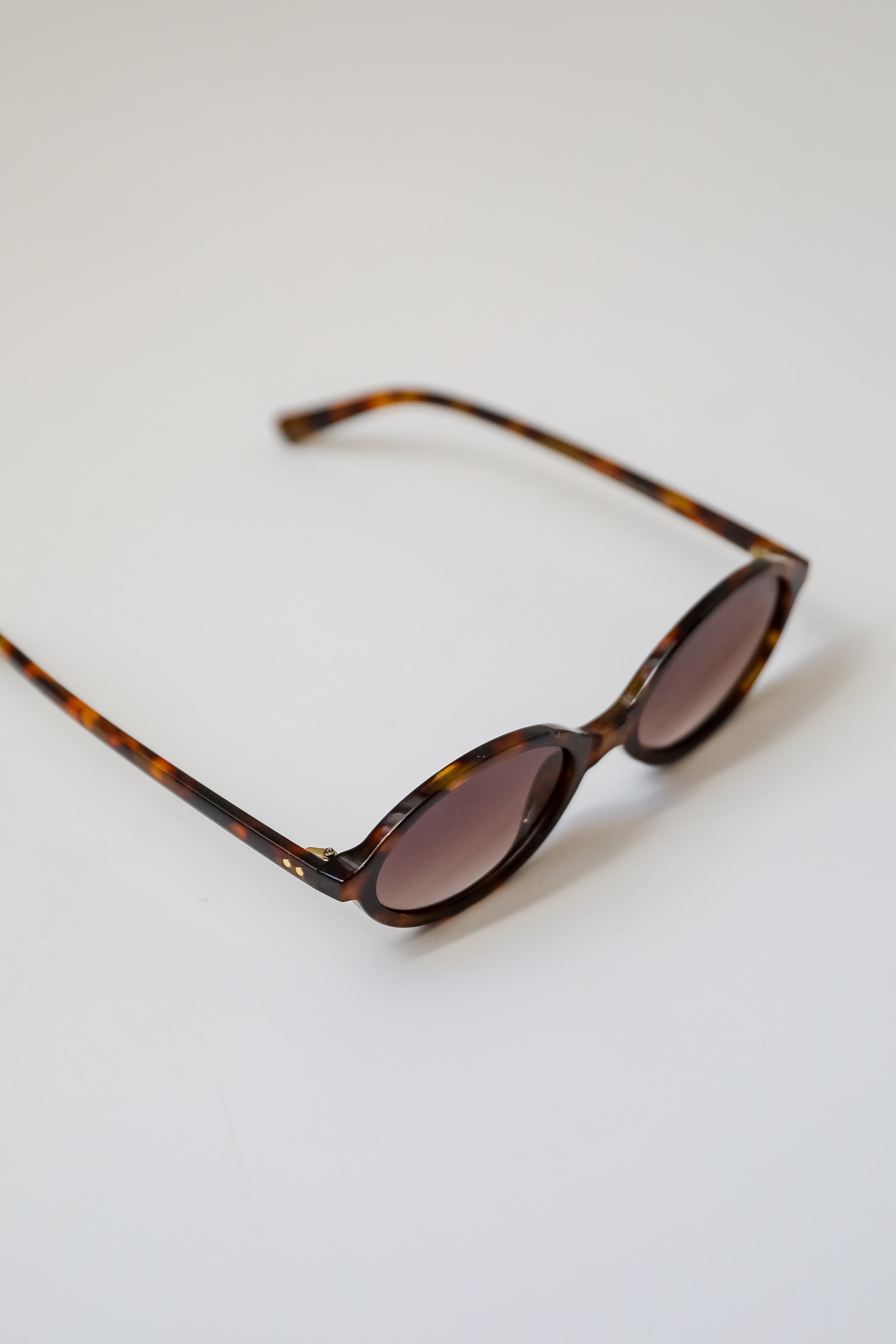 Comes In Waves Tortoise Oval Sunglasses