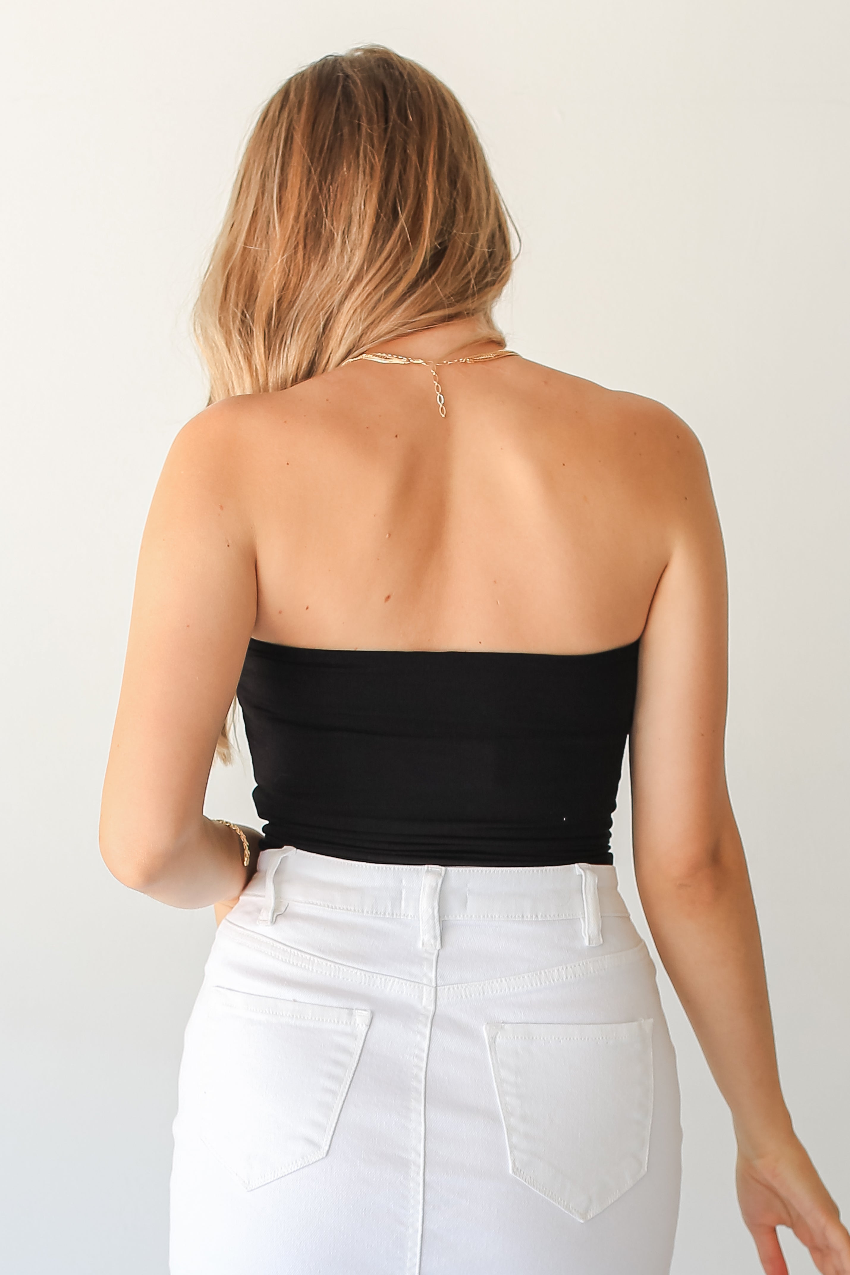 black Tube Top back view