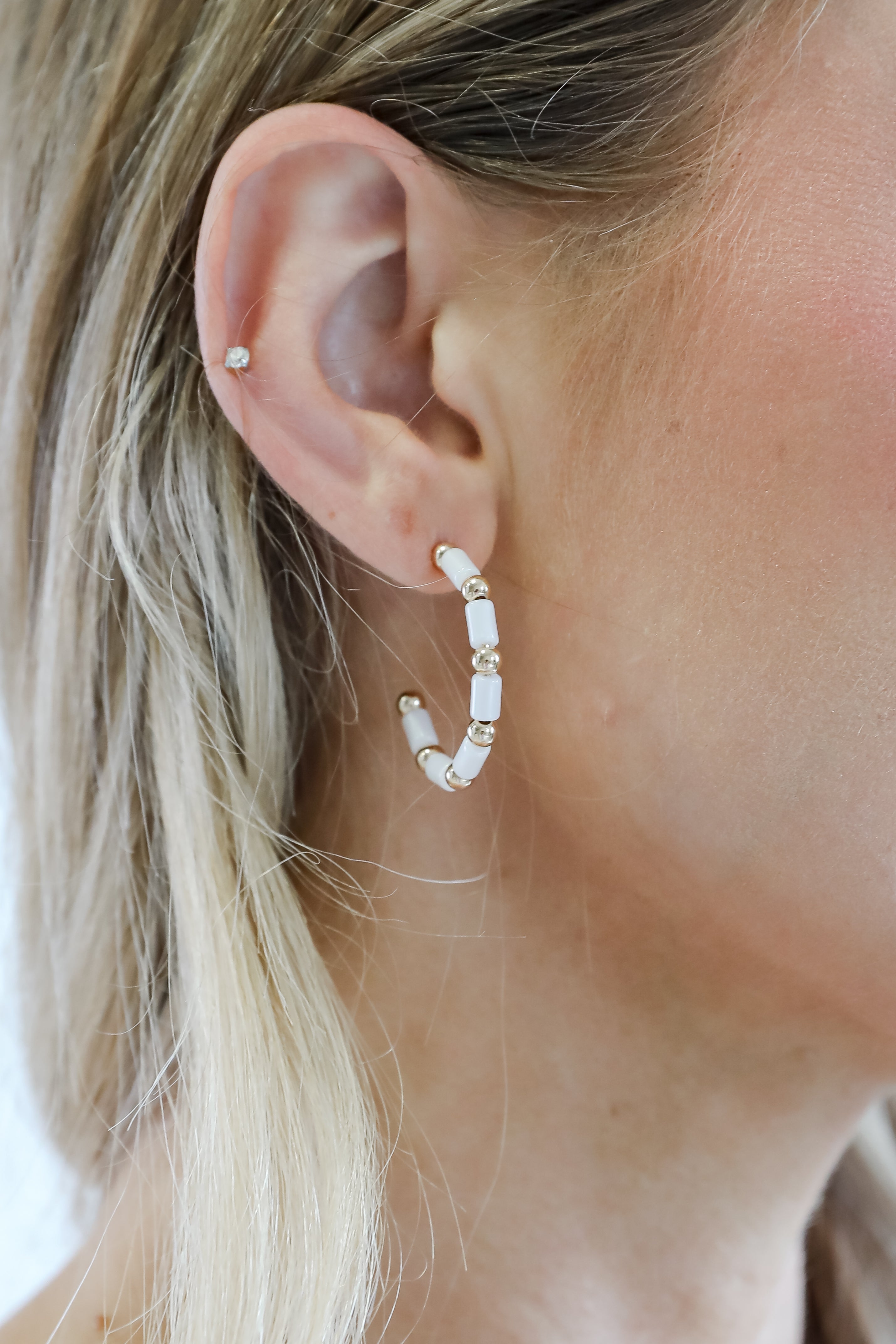 Sadie Beaded Hoop Earrings