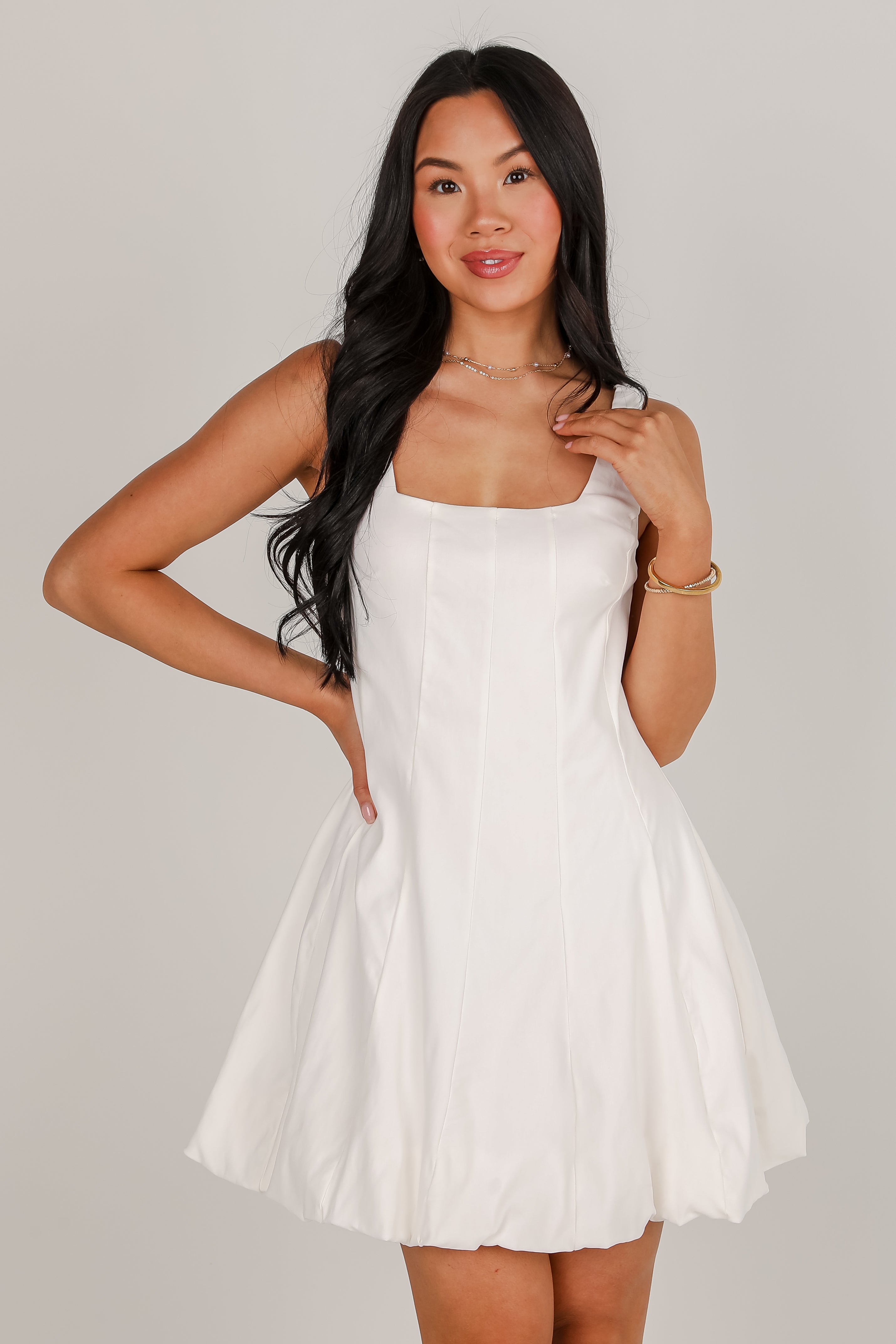 According To You Bubble Hem Mini Dress