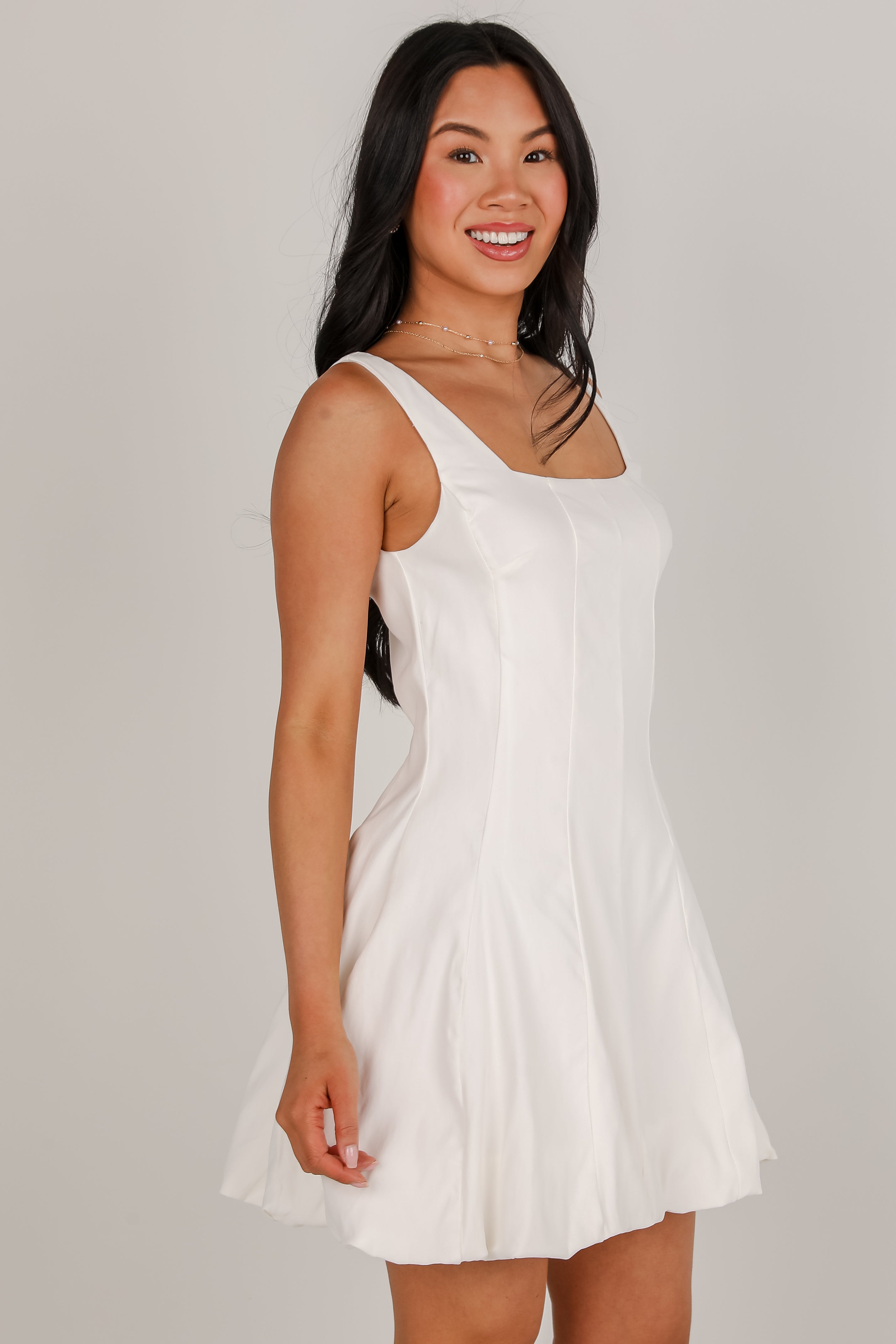 According To You Bubble Hem Mini Dress